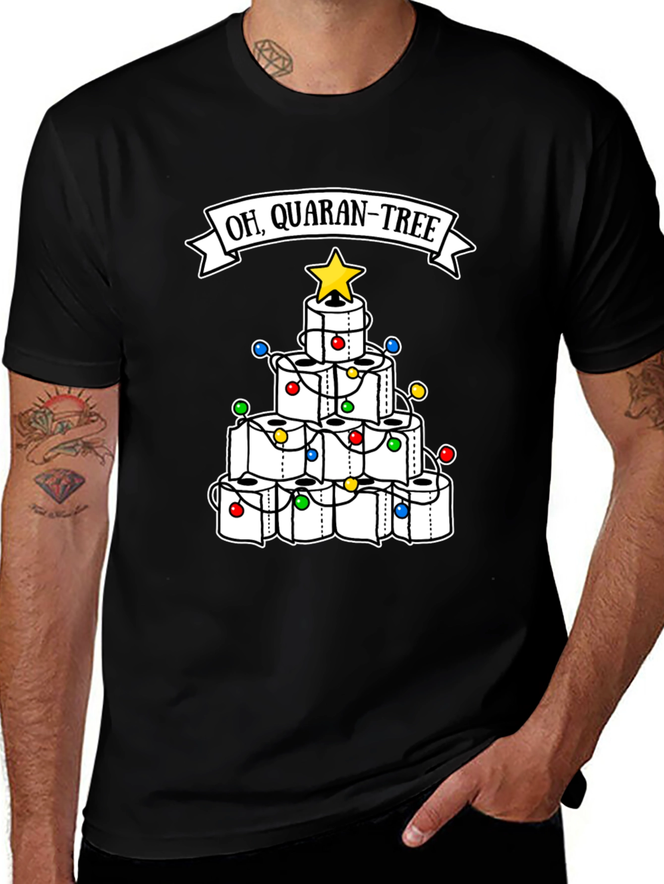 Oh, Quaran-Tree T-Shirt, Toilet Paper Christmas Tree Tee