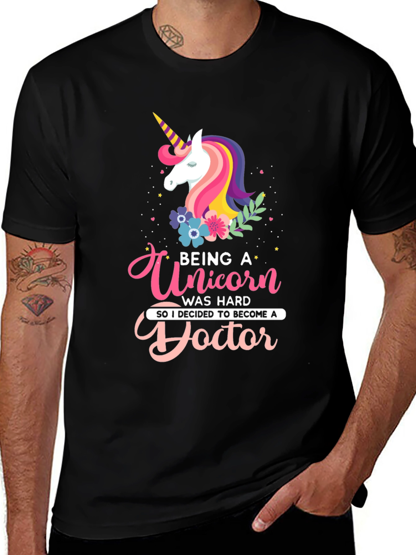 Variant 15 of Unicorn Doctor Graphic T-Shirt | Novelty Tee