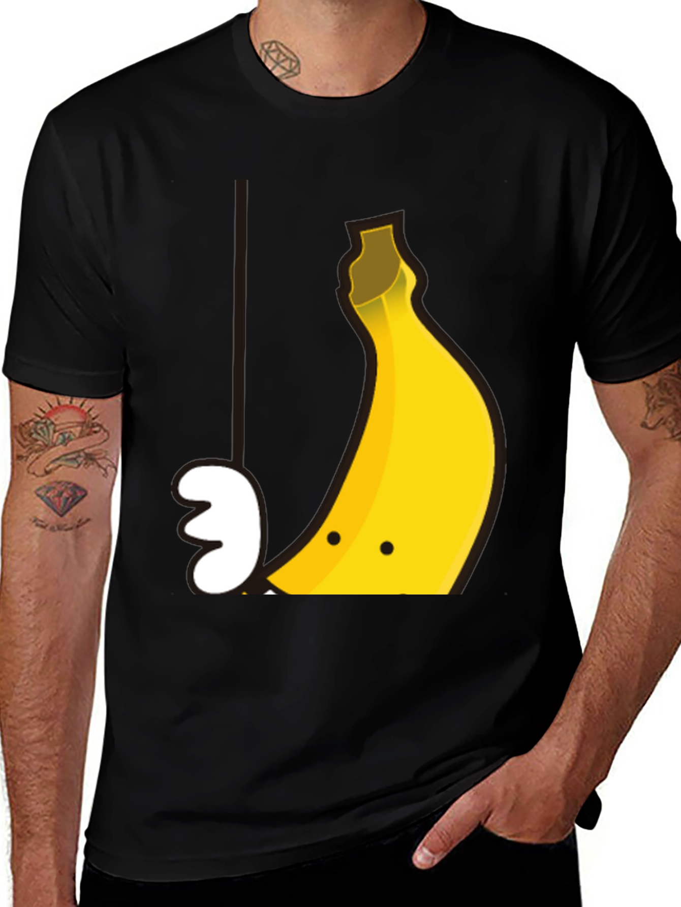 Variant 26 of Banana Smile Graphic Tee - Soft Cotton Casual T-Shirt