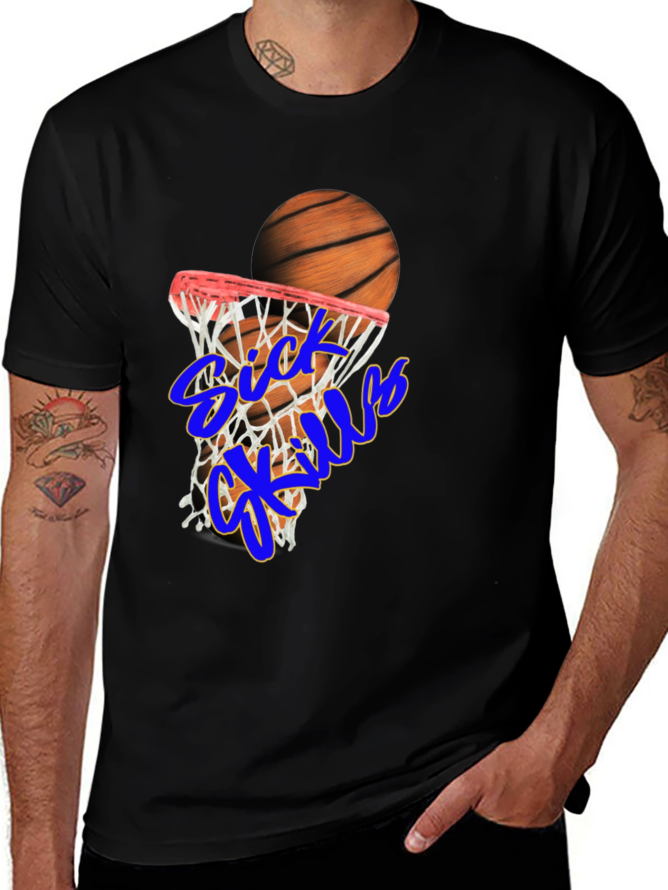 Sick Skills Basketball Graphic T-Shirt