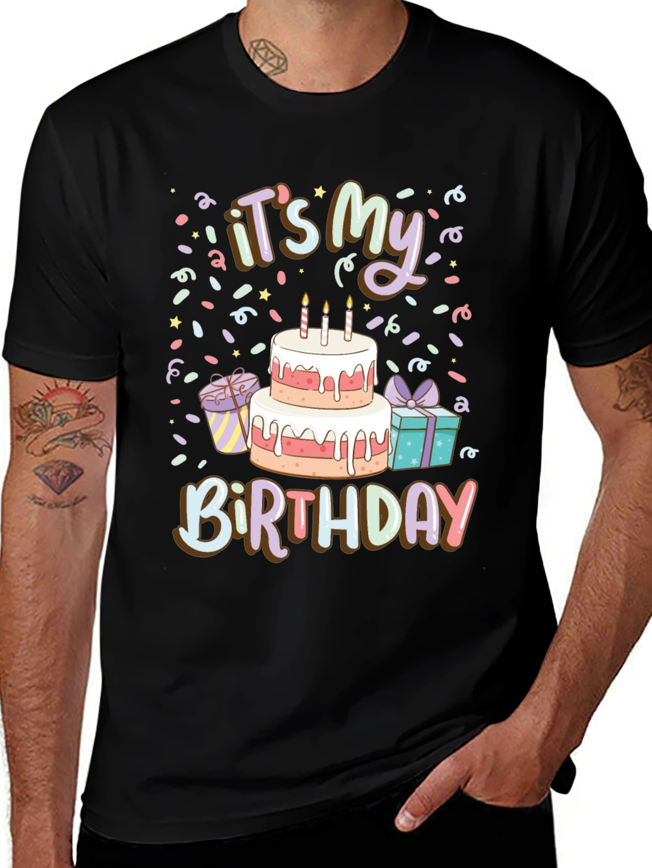 Variant 18 of It's My Birthday T-Shirt - Cute Birthday Cake Design