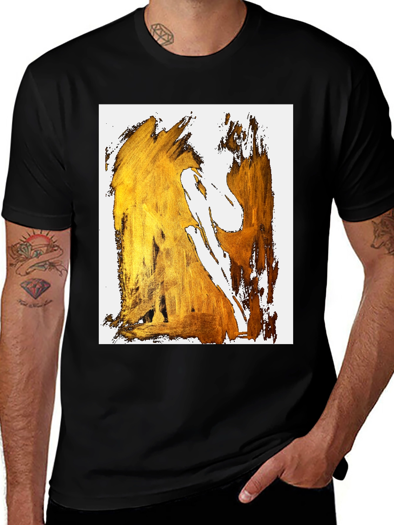 Variant 4 of Abstract Gold Art Graphic Tee