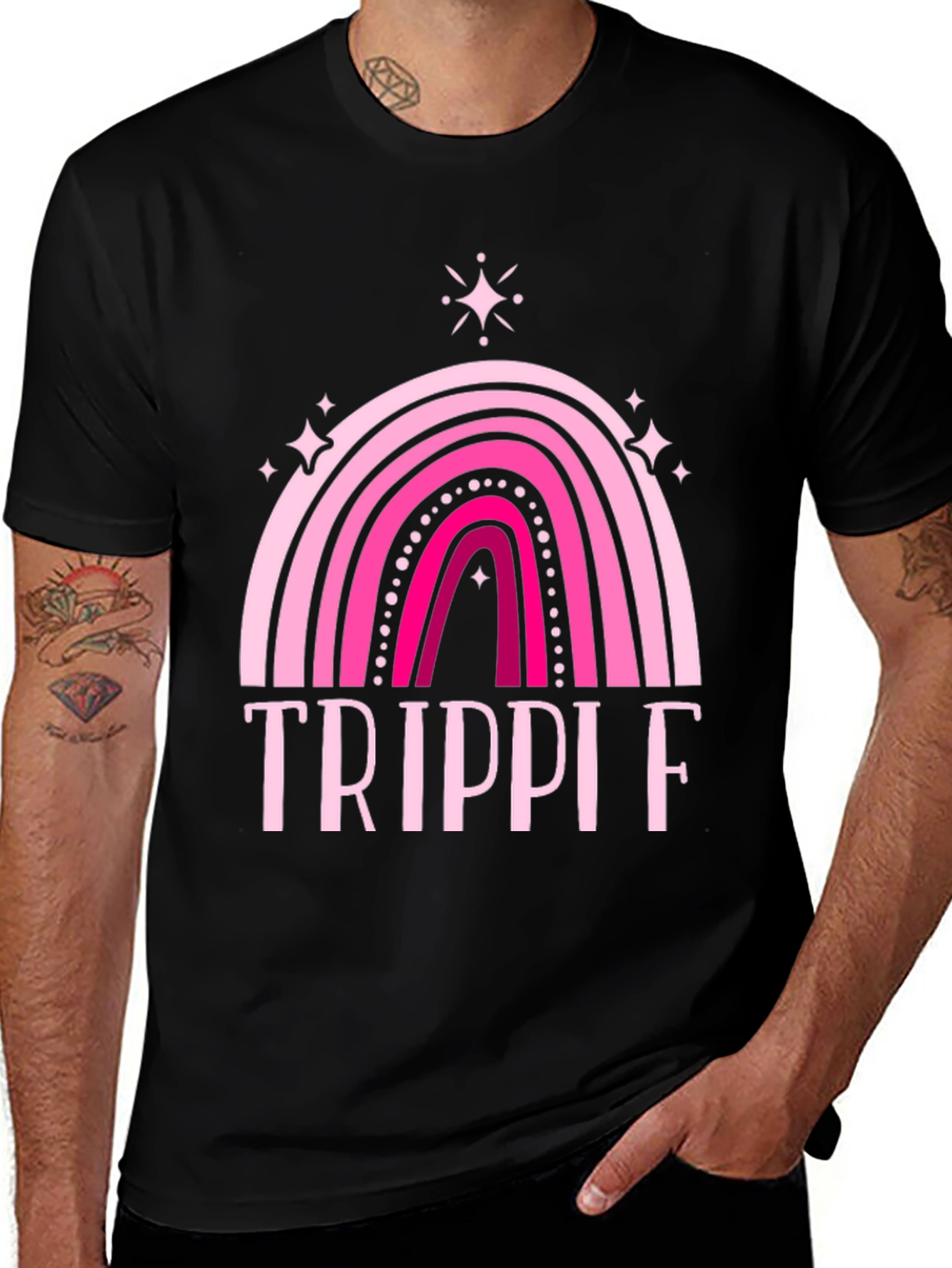 Variant 19 of Trippi Rainbow Tee - Cool Graphic Print