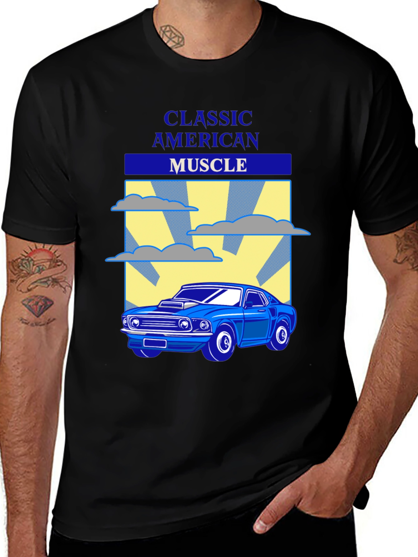 Variant 14 of Classic American Muscle Car Graphic T-Shirt