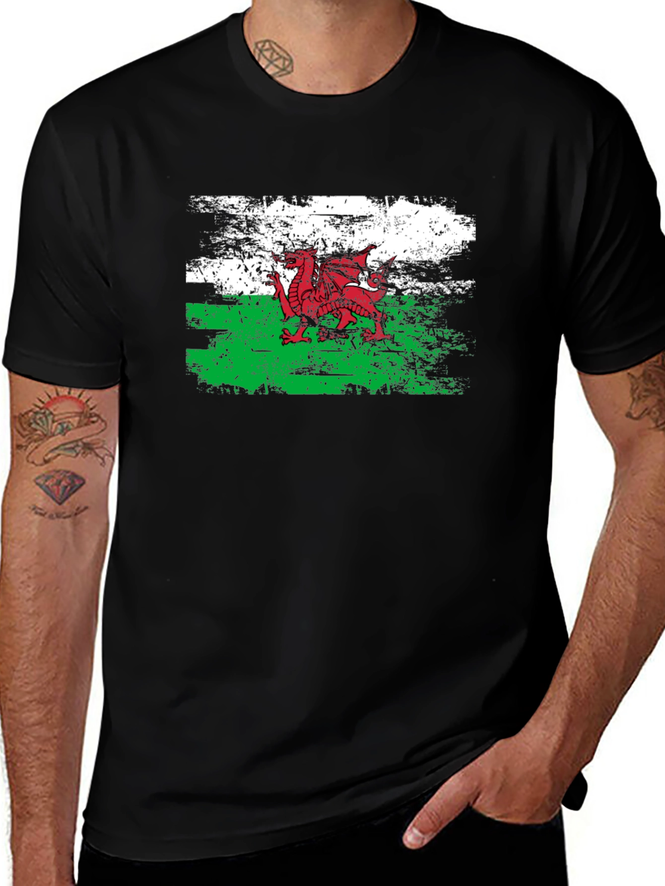 Welsh Dragon Flag T-Shirt Wales Cymru Pride Tee