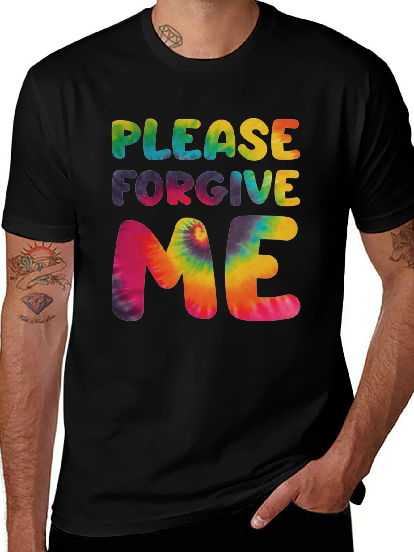 Variant 18 of Please Forgive Me Tie Dye Graphic T-Shirt