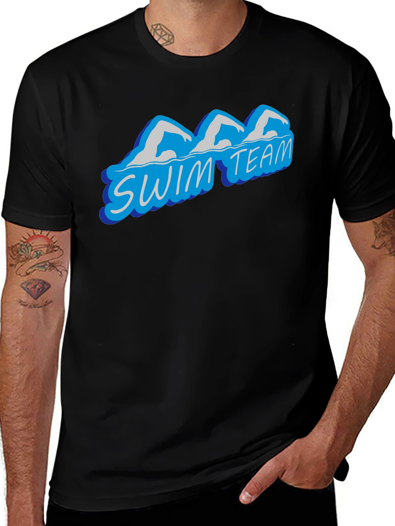 Variant 10 of Swim Team Graphic T-Shirt