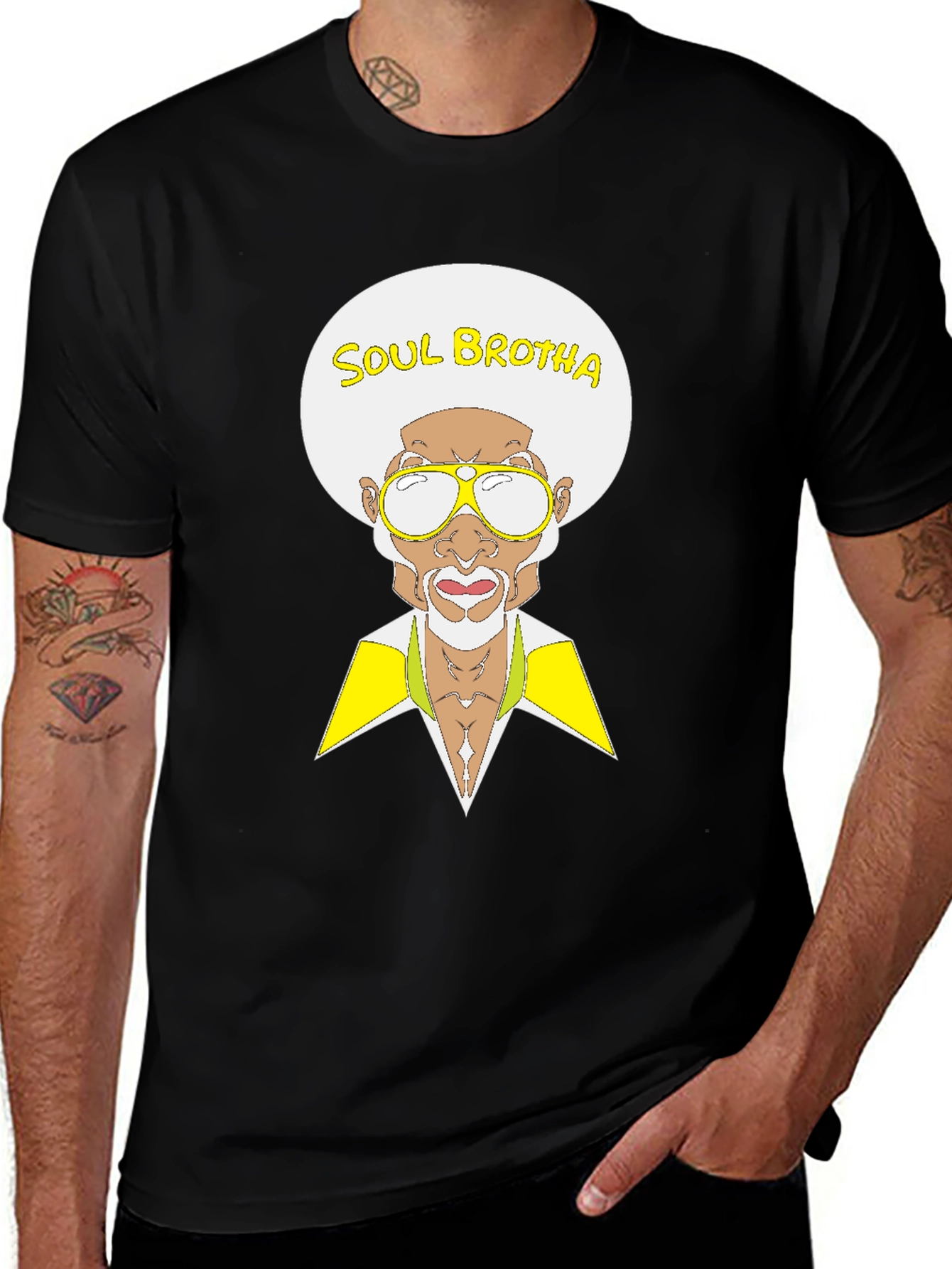 Variant 5 of Soul Brotha Graphic Tee - Vintage Style