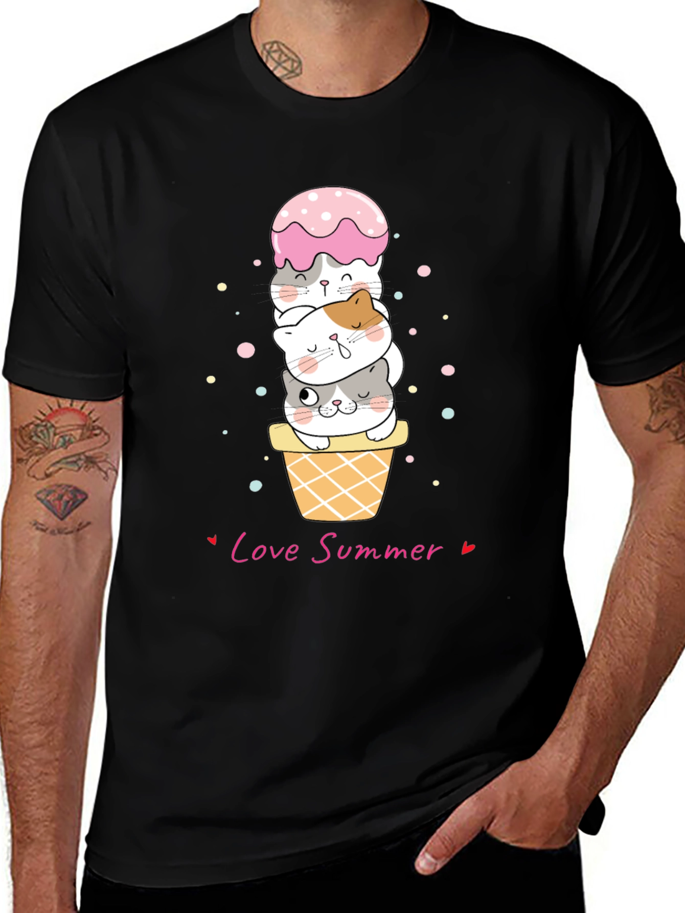 Variant 7 of Cats Ice Cream T-Shirt - Love Summer