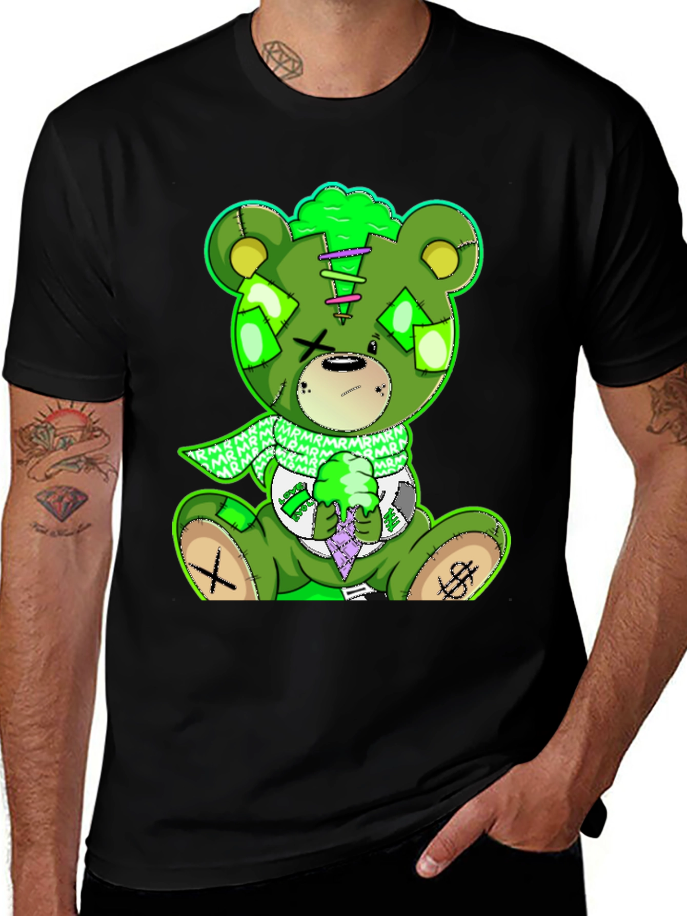Variant 14 of Green Bear Graphic T-Shirt - Unique Design