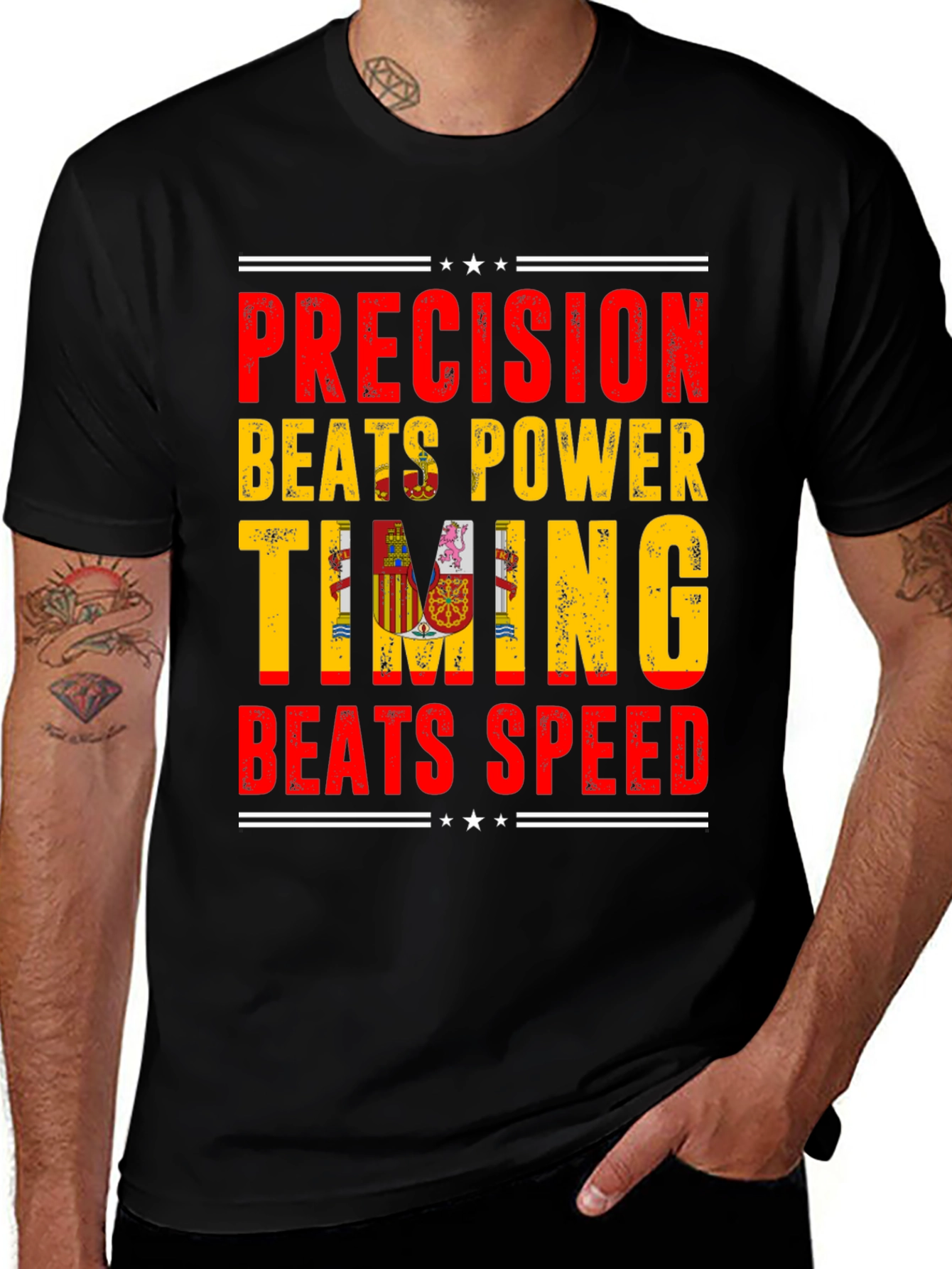 Precision Beats Power Timing Graphic Tee