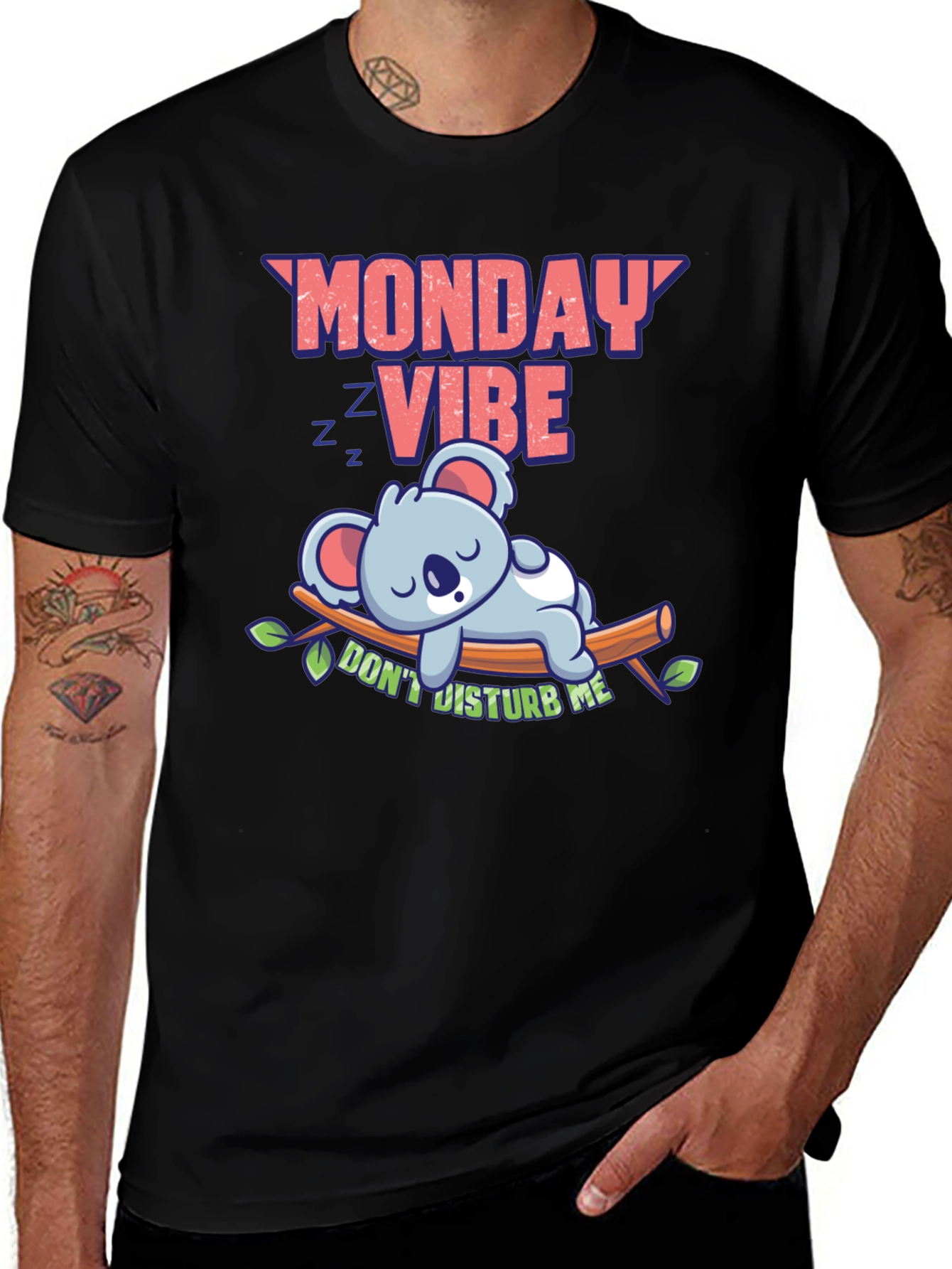 Variant 27 of Monday Vibe Koala T-Shirt - Lazy Day Comfort