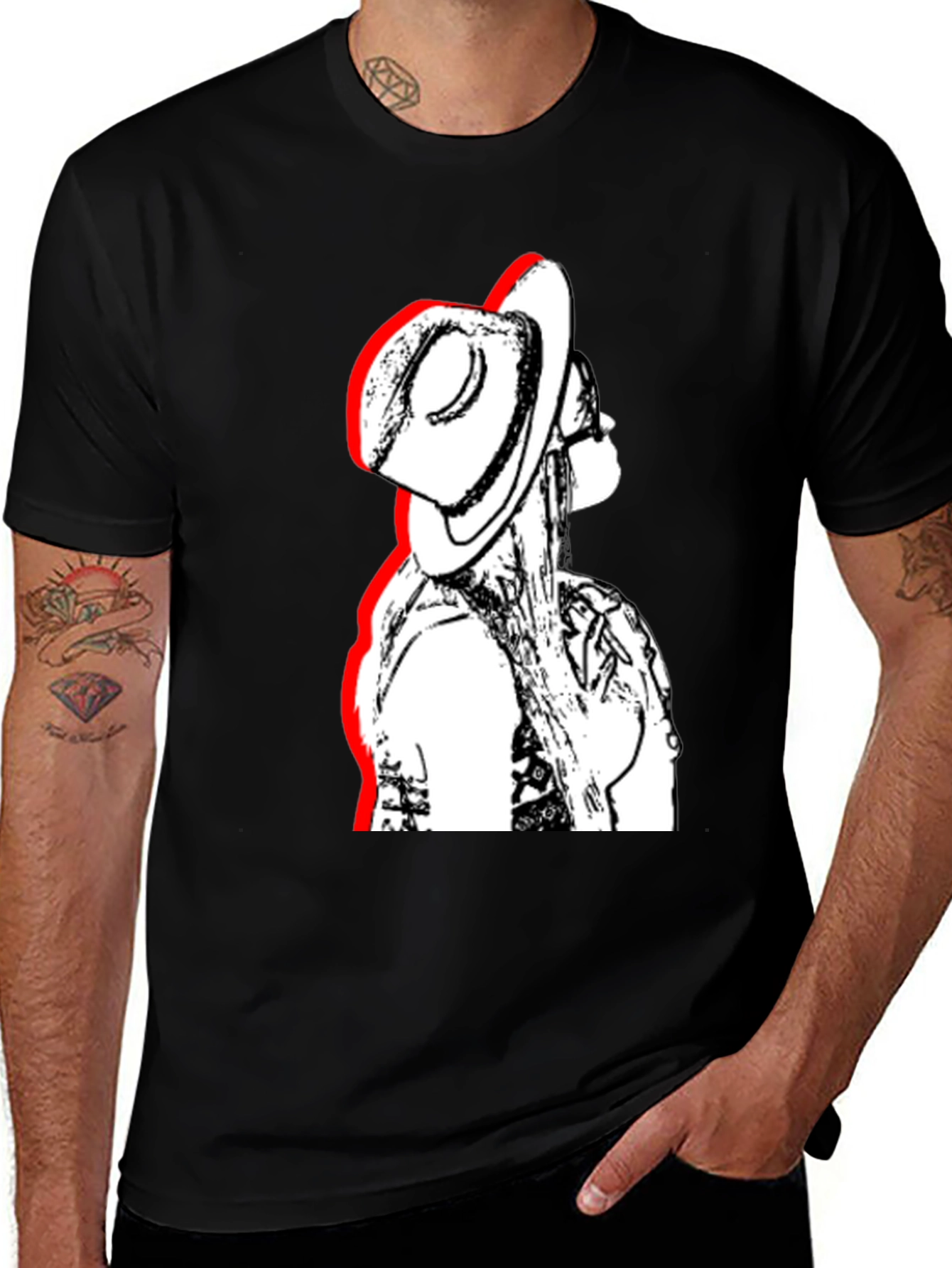 Variant 8 of Cowgirl Graphic Tee - Edgy Style