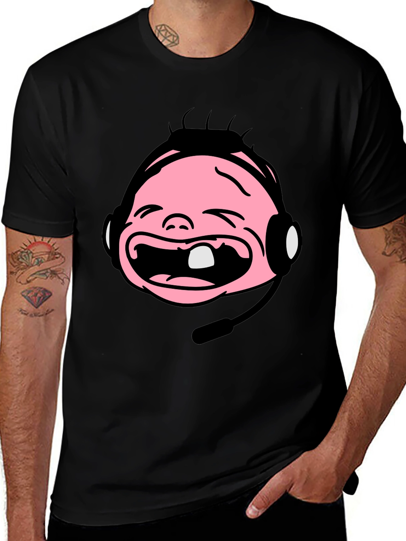 Variant 14 of Funny Gamer Graphic Tee - Black Cotton T-Shirt