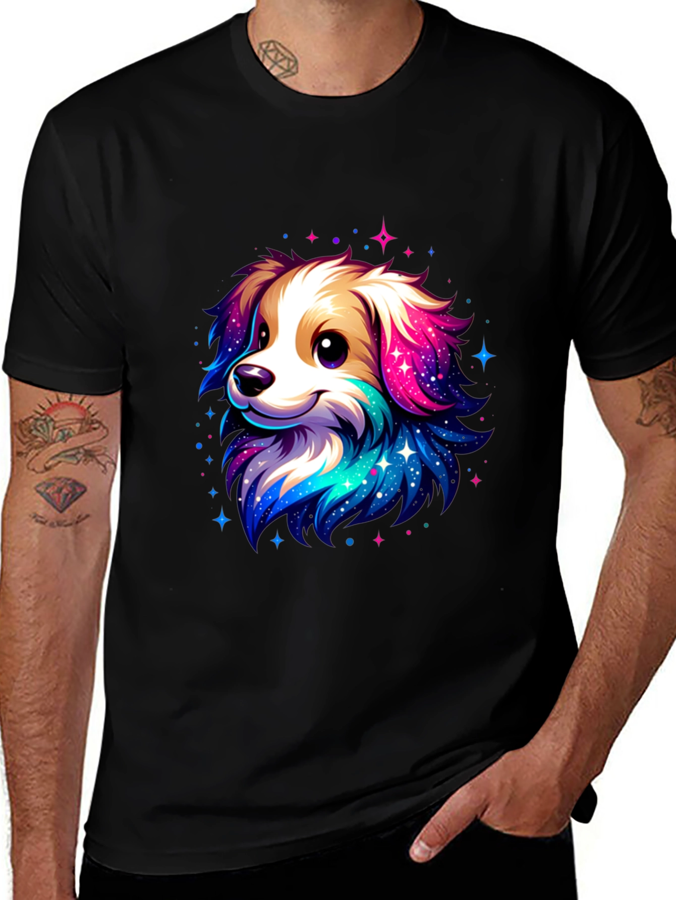 Variant 26 of Cute Space Dog Graphic T-Shirt