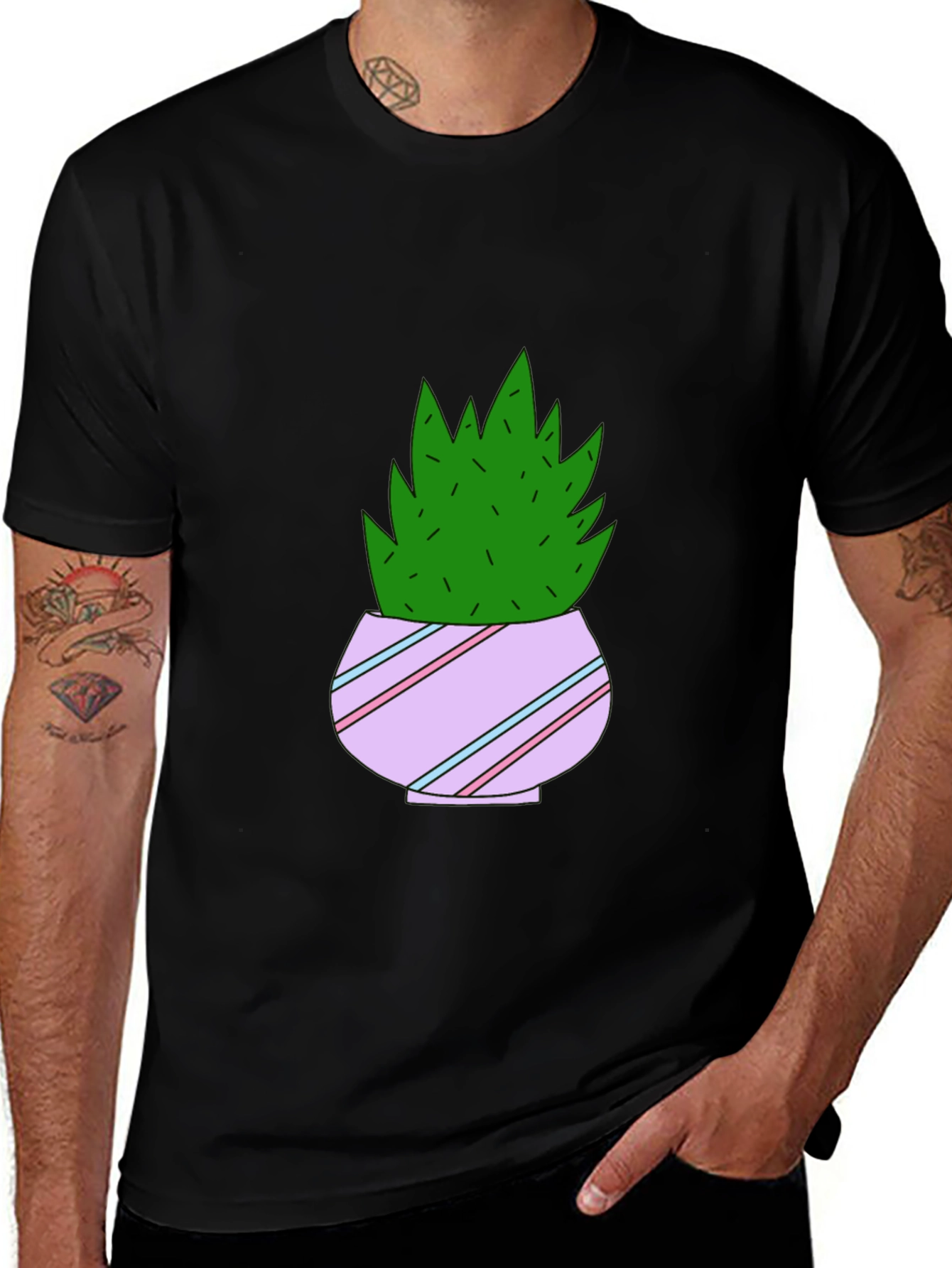 Variant 21 of Cute Potted Plant Graphic T-Shirt
