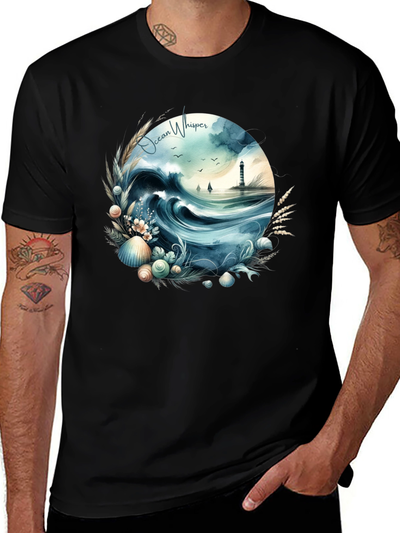 Variant 24 of Ocean Whisper Graphic Tee