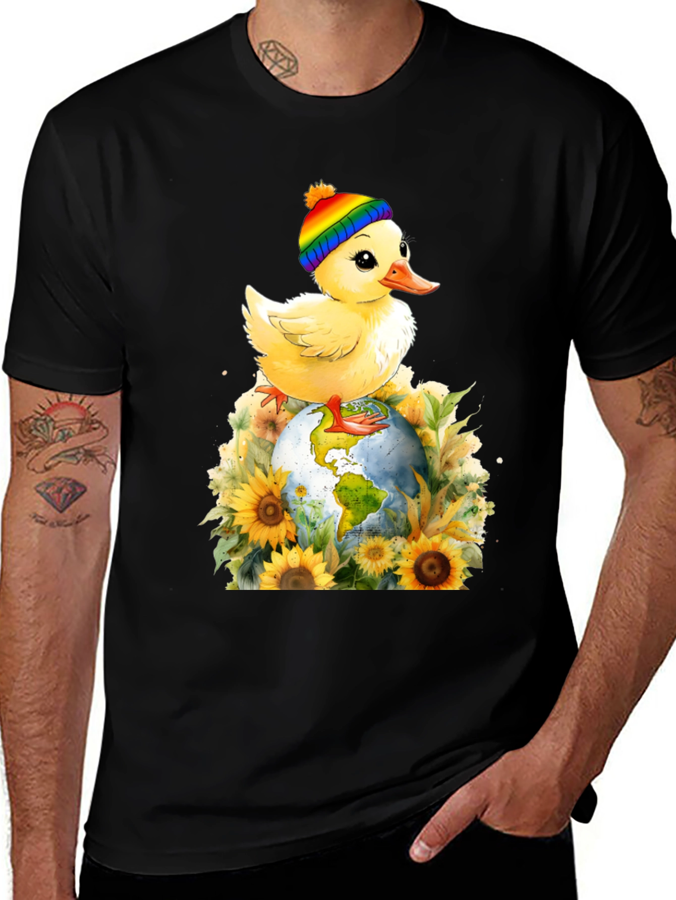 Duck on World Graphic T-Shirt