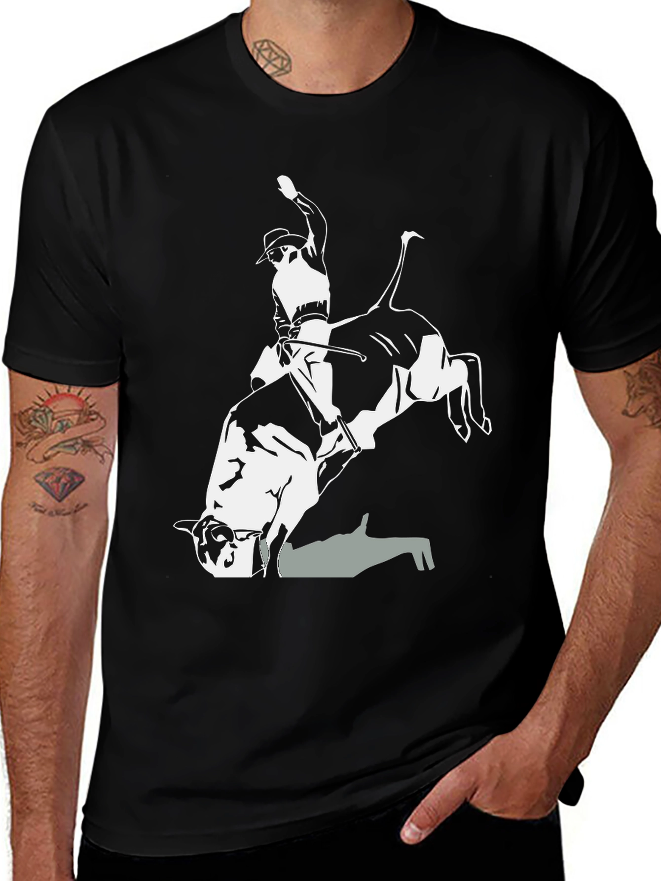 Bull Rider Graphic Tee - Western Style