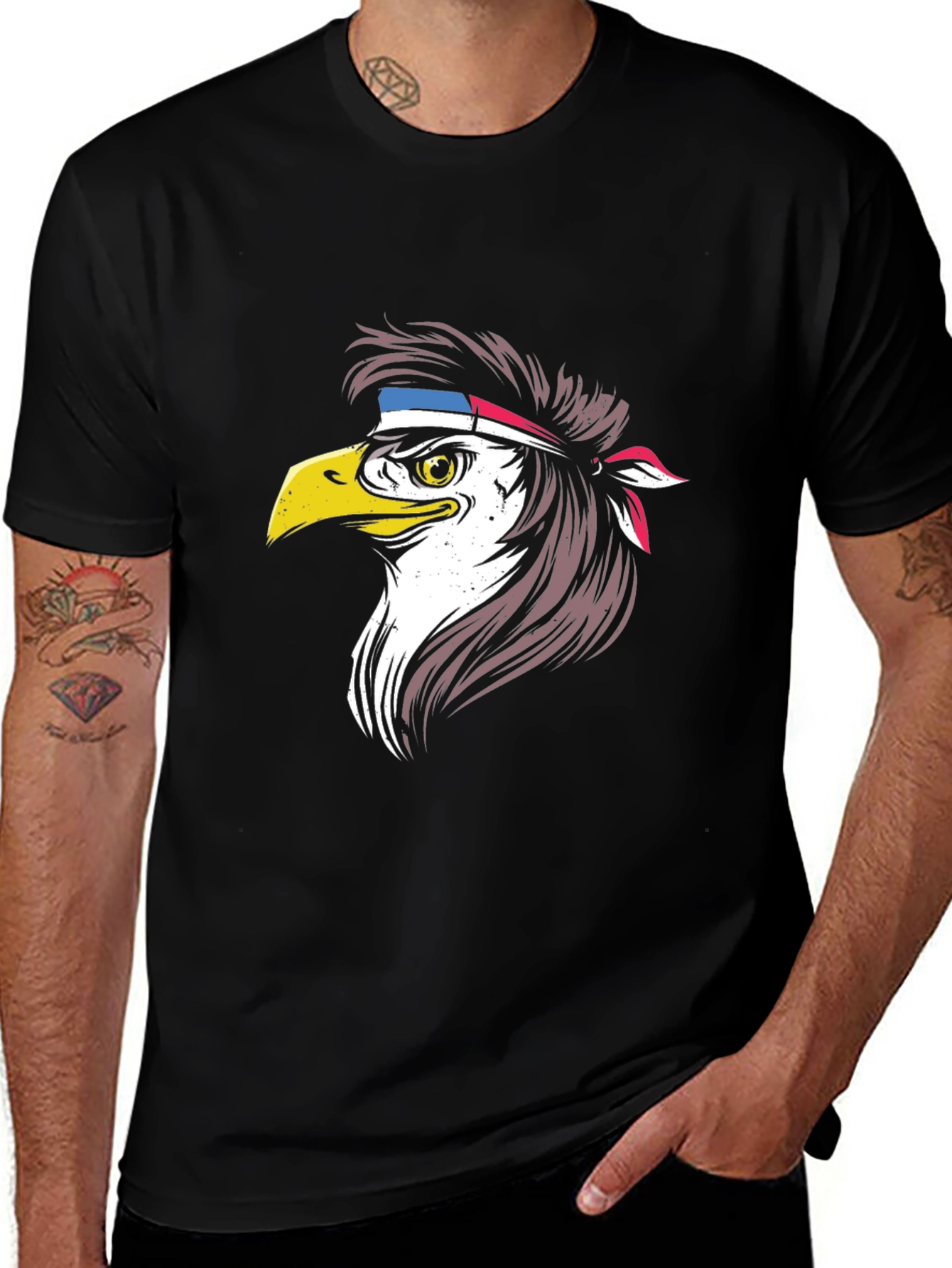 Eagle Head Graphic Tee - Patriotic Style