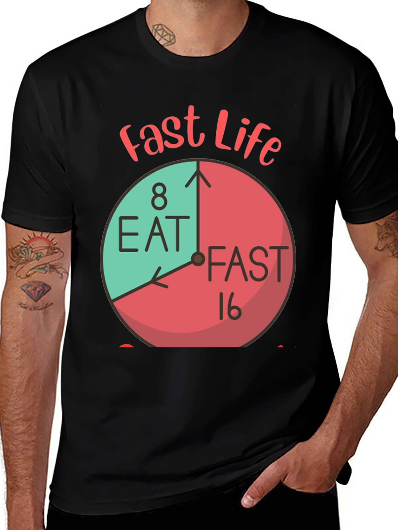 Variant 30 of Fast Life Intermittent Fasting Graphic Tee