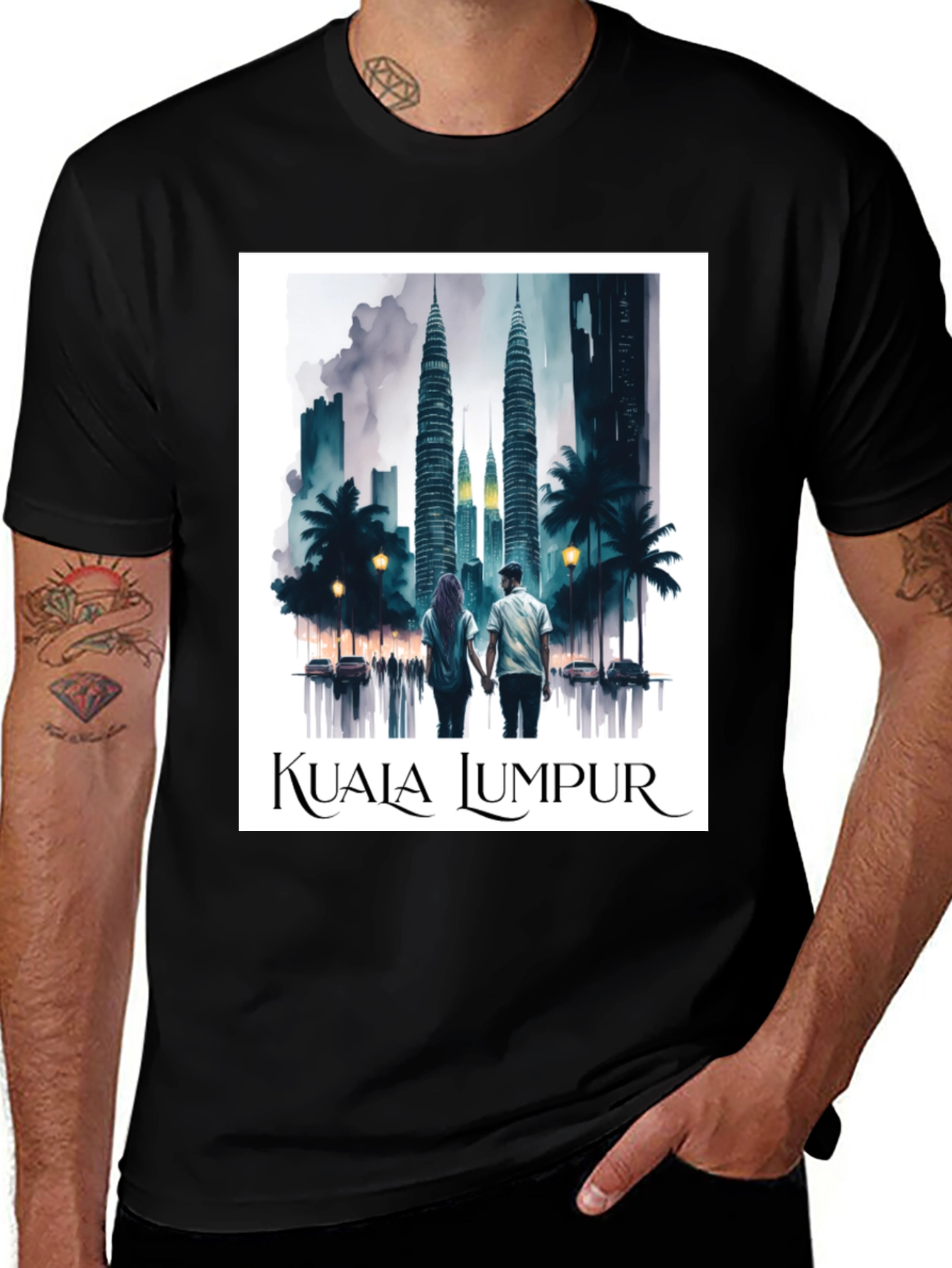 Variant 23 of Kuala Lumpur Graphic Tee