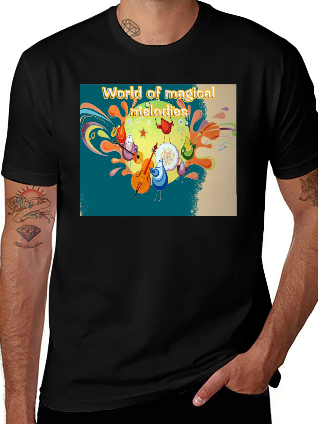 Magical Melodies T-Shirt - Funky Cartoon Design