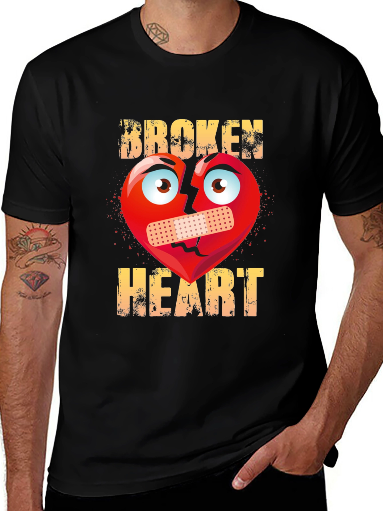 Broken Heart Funny Graphic Tee