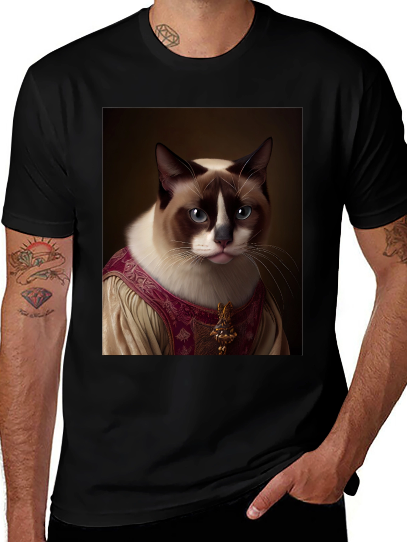 Variant 22 of Regal Cat Portrait T-Shirt