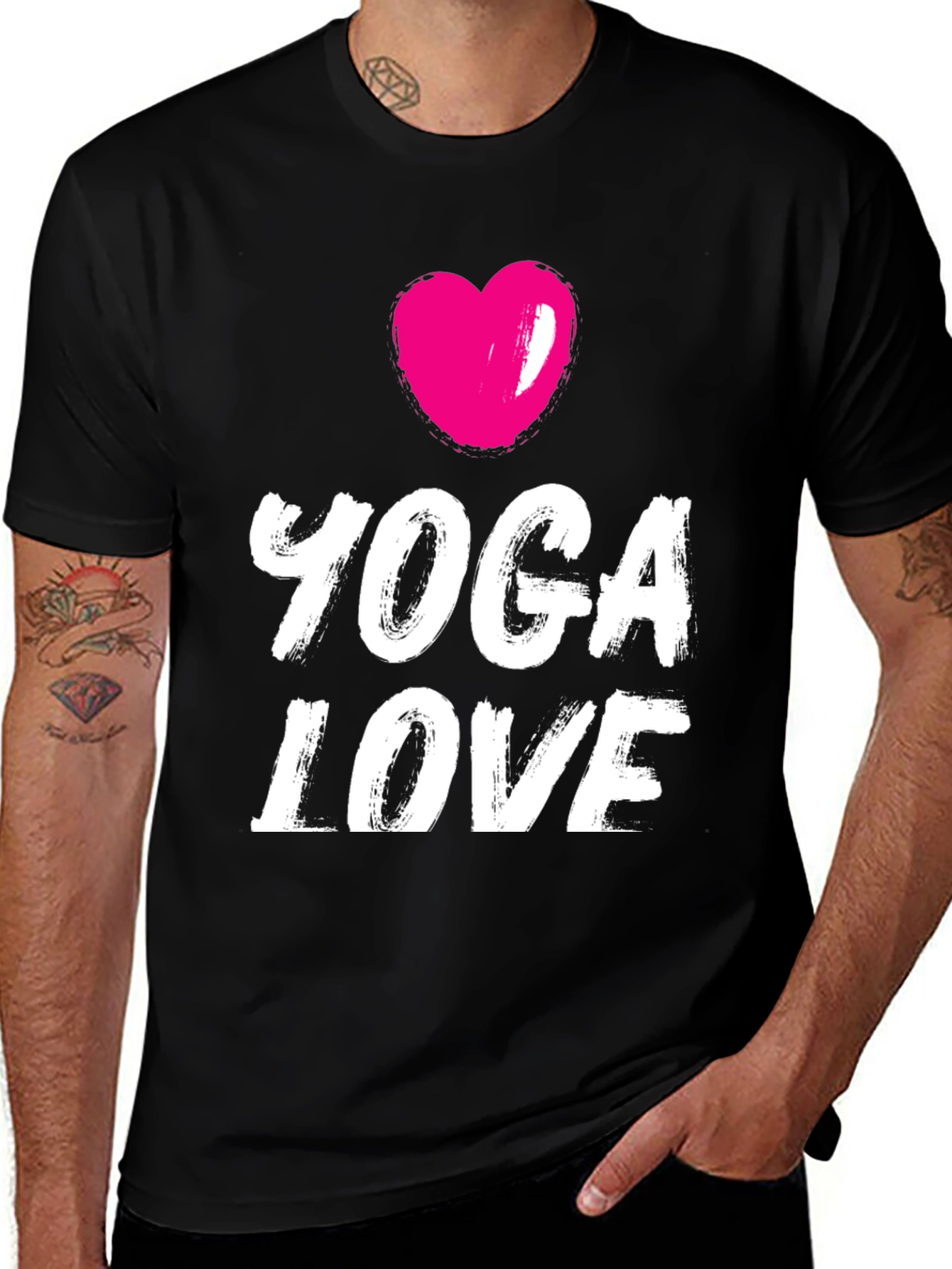 Variant 22 of Yoga Love Graphic Tee - Black