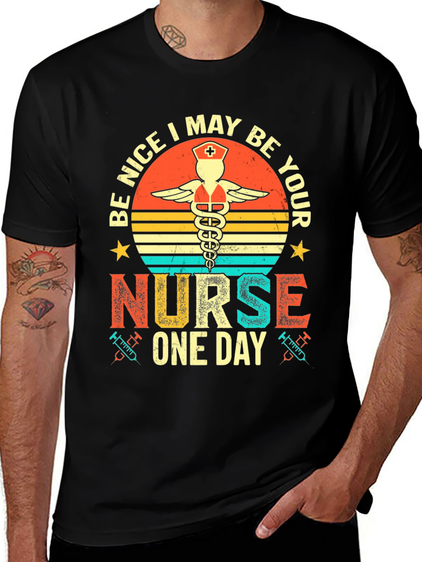 Variant 25 of Be Nice I May Be Your Nurse T-Shirt