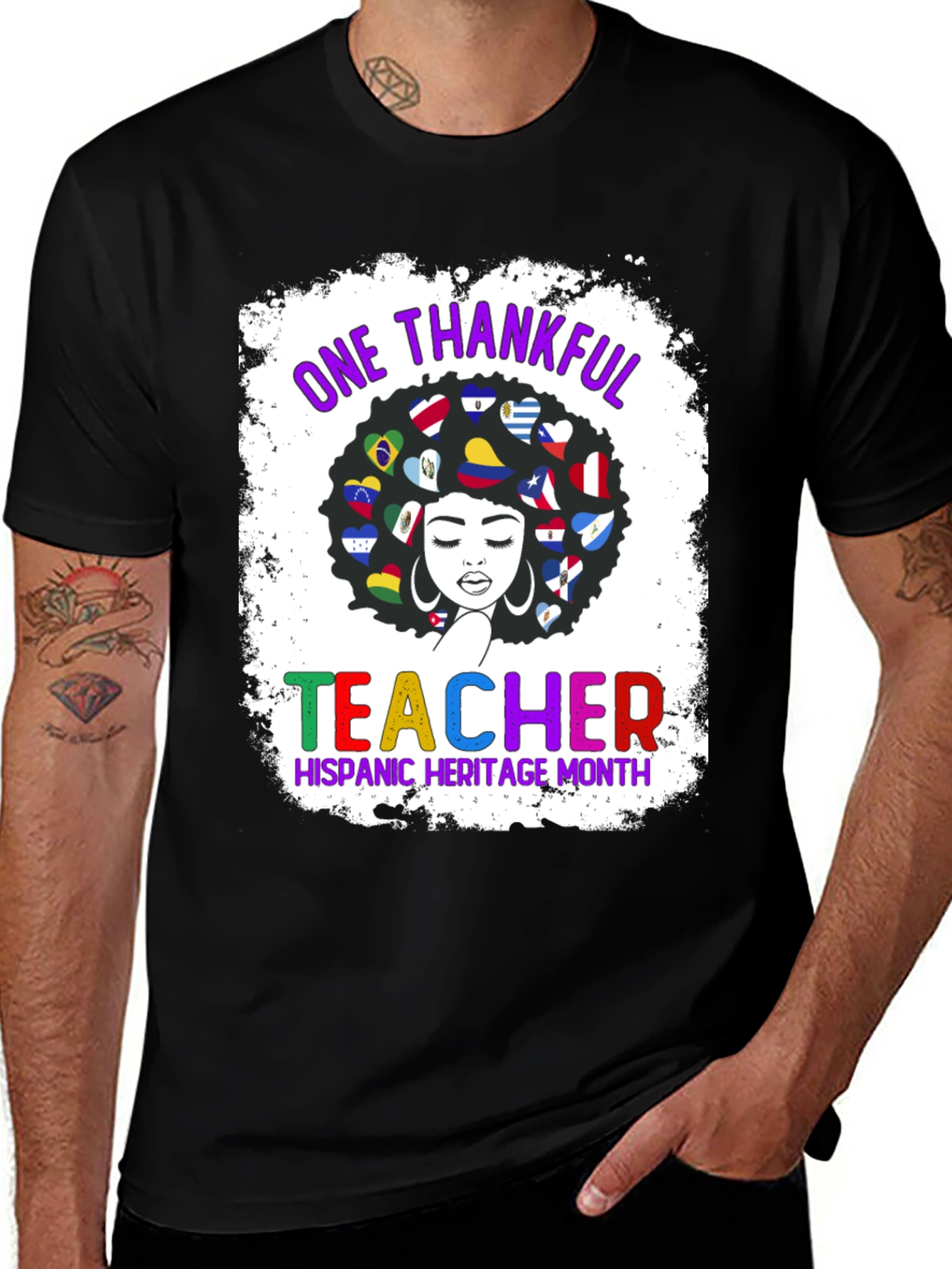 Variant 19 of Thankful Hispanic Heritage Teacher Graphic Tee