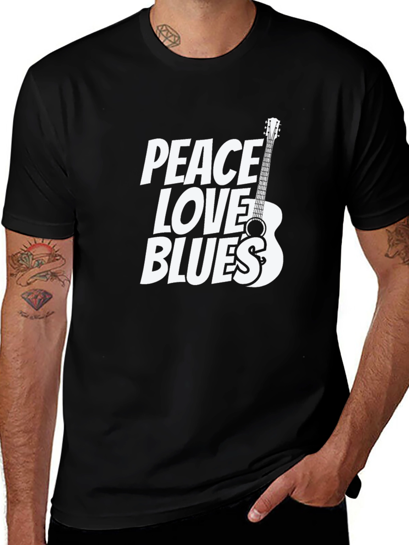 Variant 12 of Peace Love Blues Graphic T-Shirt