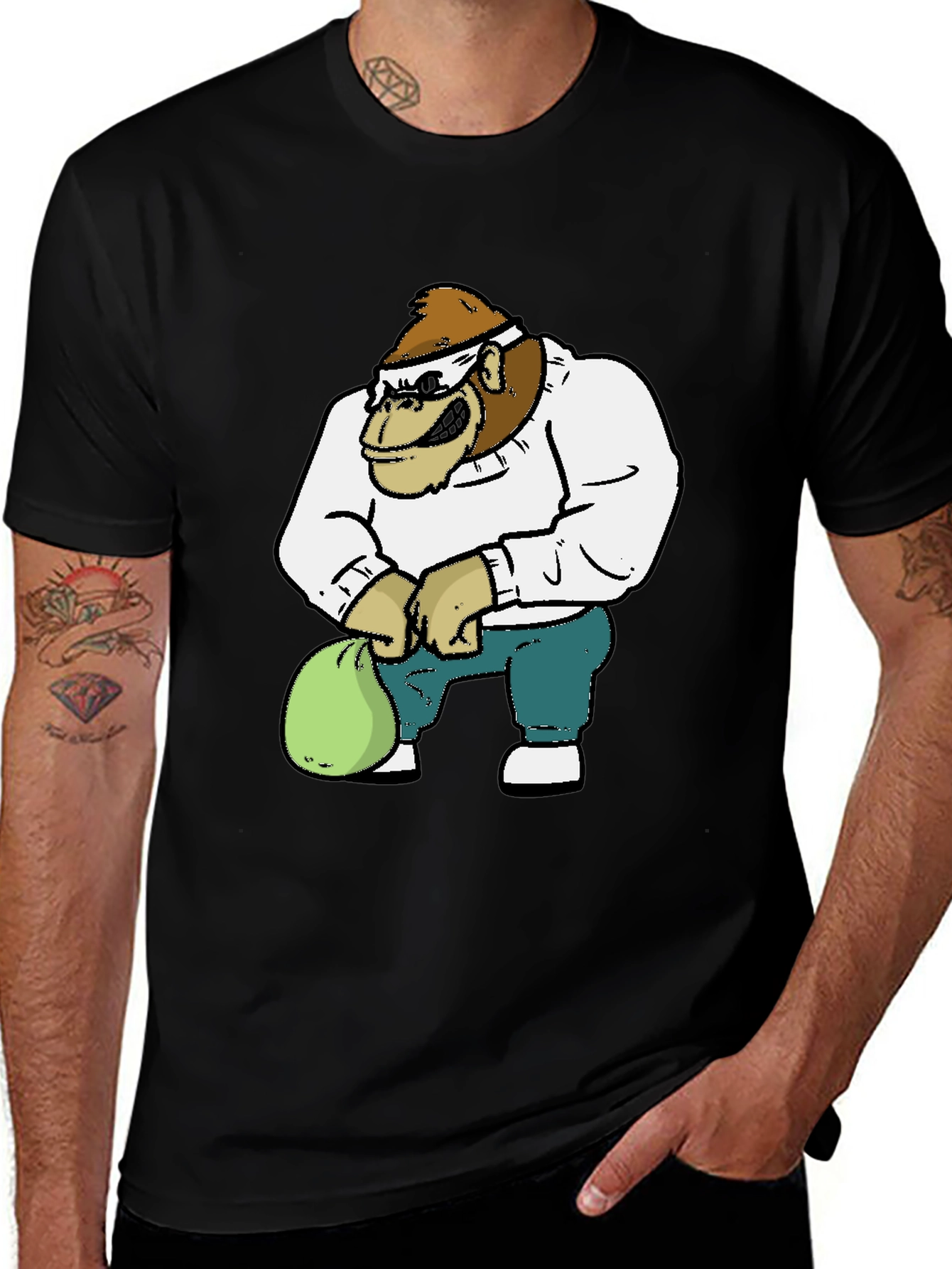 Variant 9 of Gorilla Cartoon Graphic T-Shirt