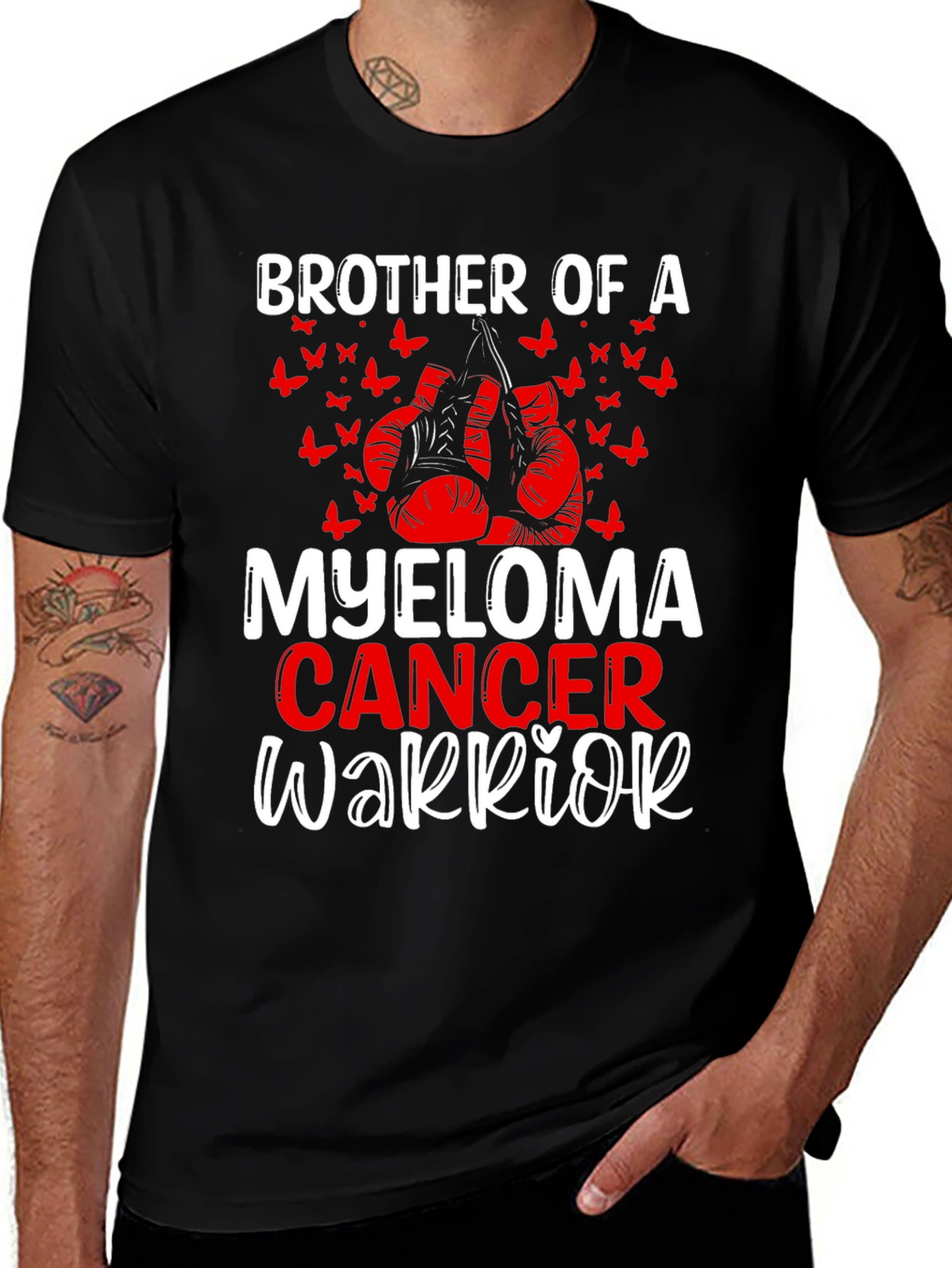 Variant 18 of Myeloma Cancer Warrior Brother Graphic Tee