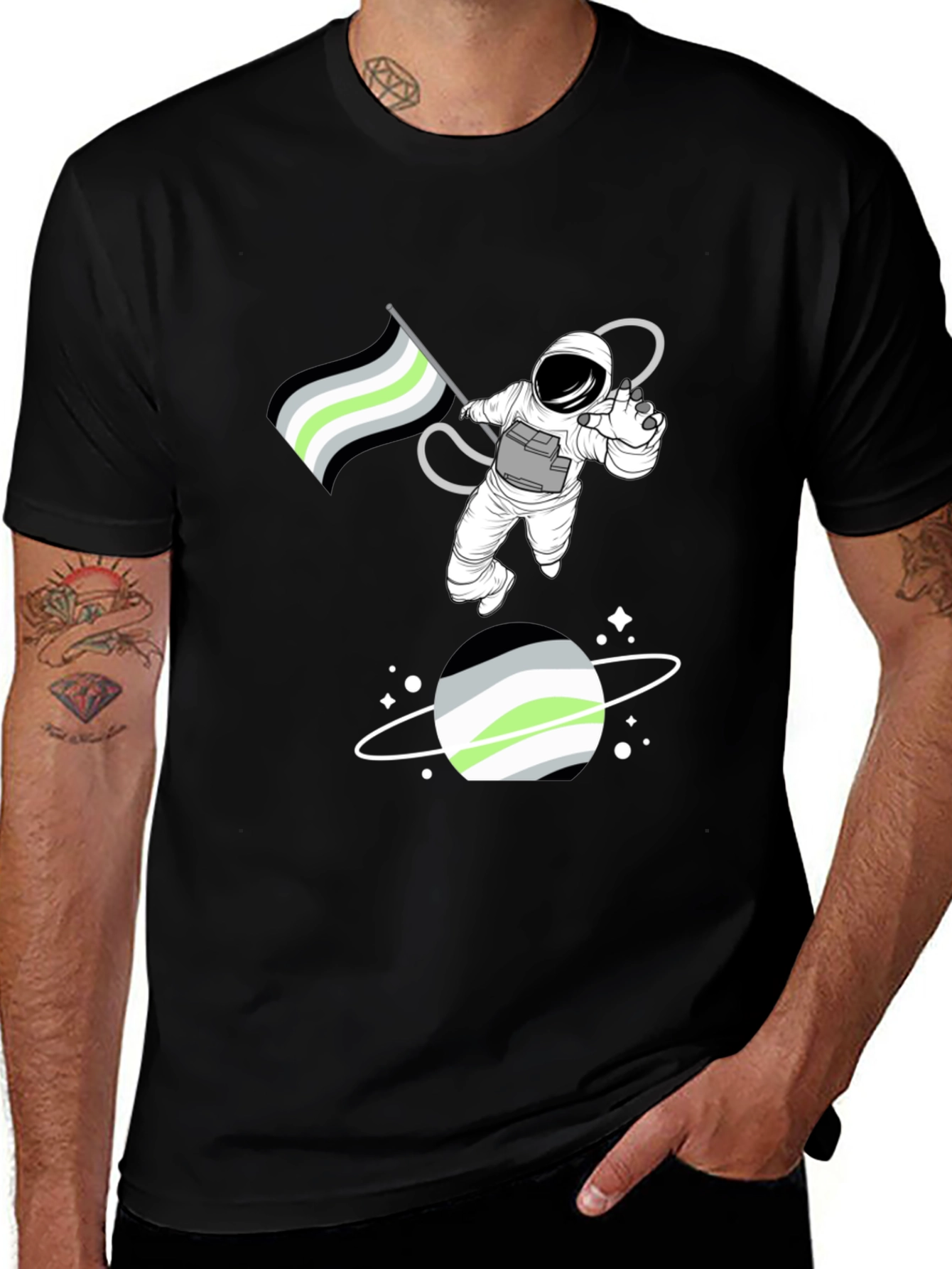 Aromantic Pride Astronaut T-Shirt