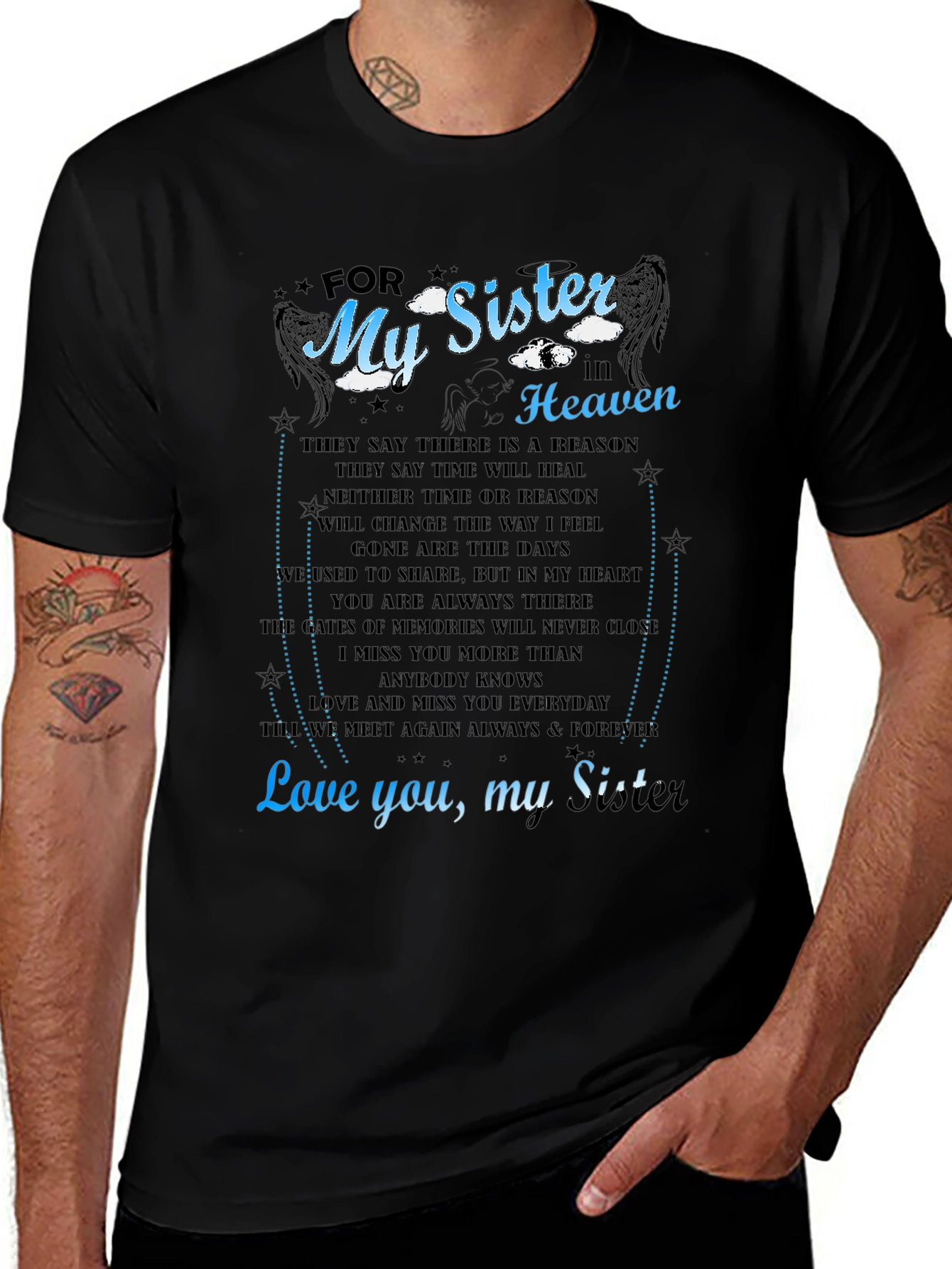 Variant 15 of For My Sister In Heaven Memorial T-Shirt