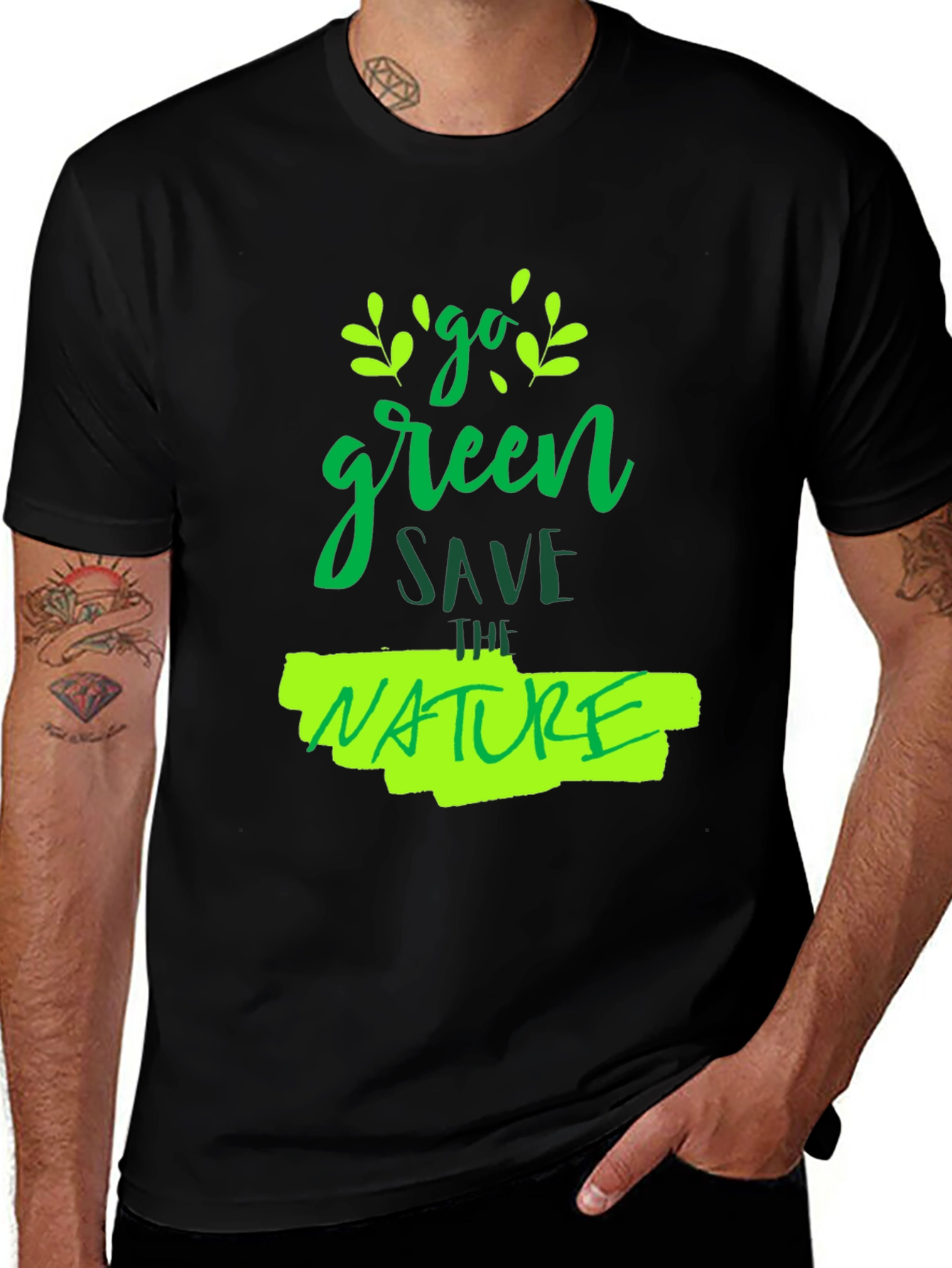 Go Green Save Nature T-Shirt - Eco Friendly Design