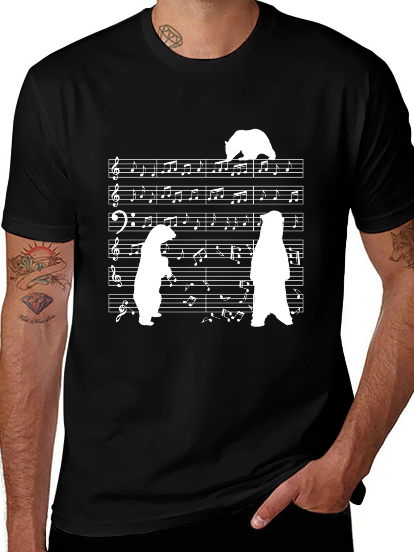Variant 23 of Musical Bears T-Shirt - Unique Graphic Tee