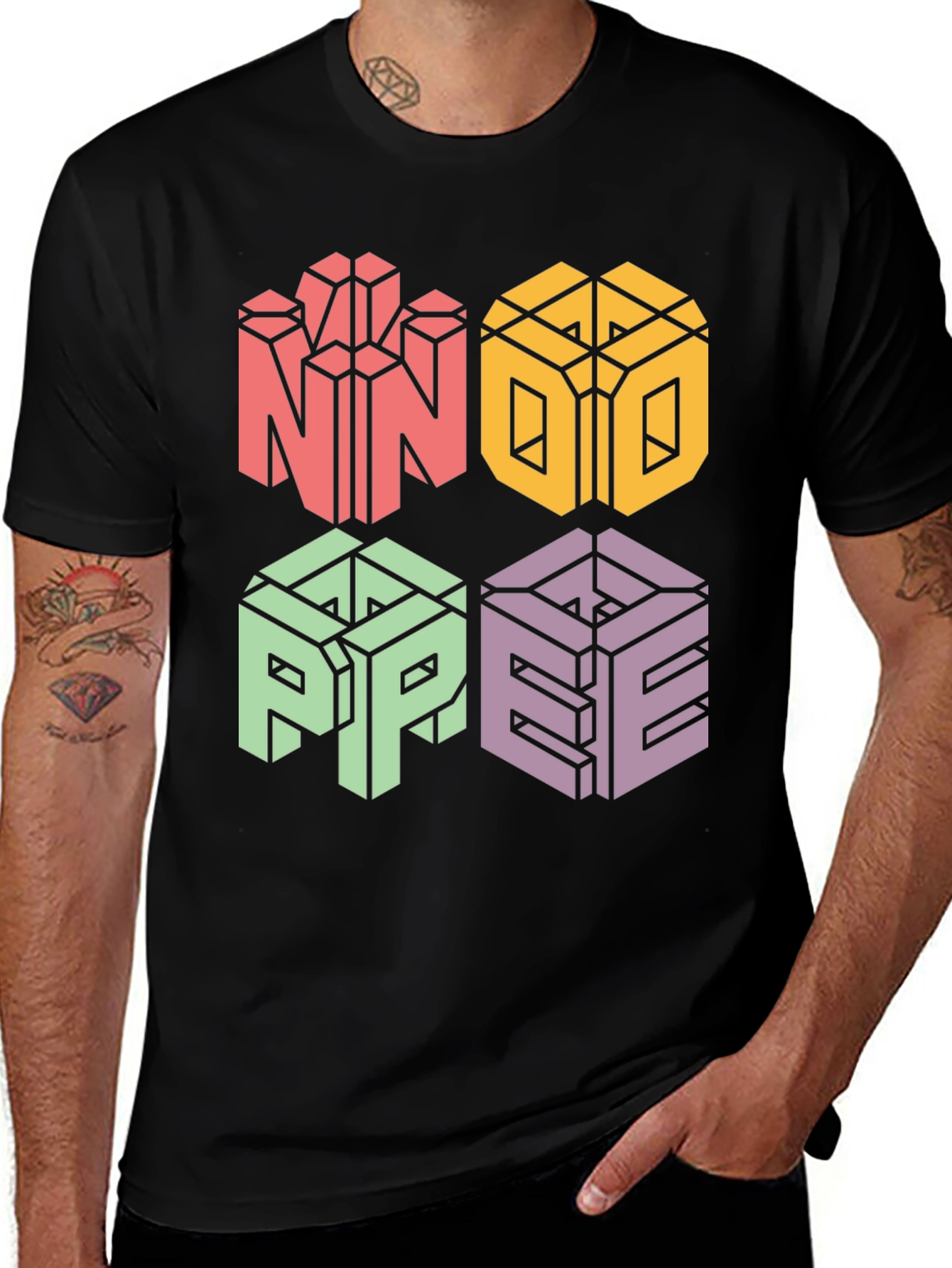 Variant 16 of Novelty NOPE 3D Graphic Print T-Shirt