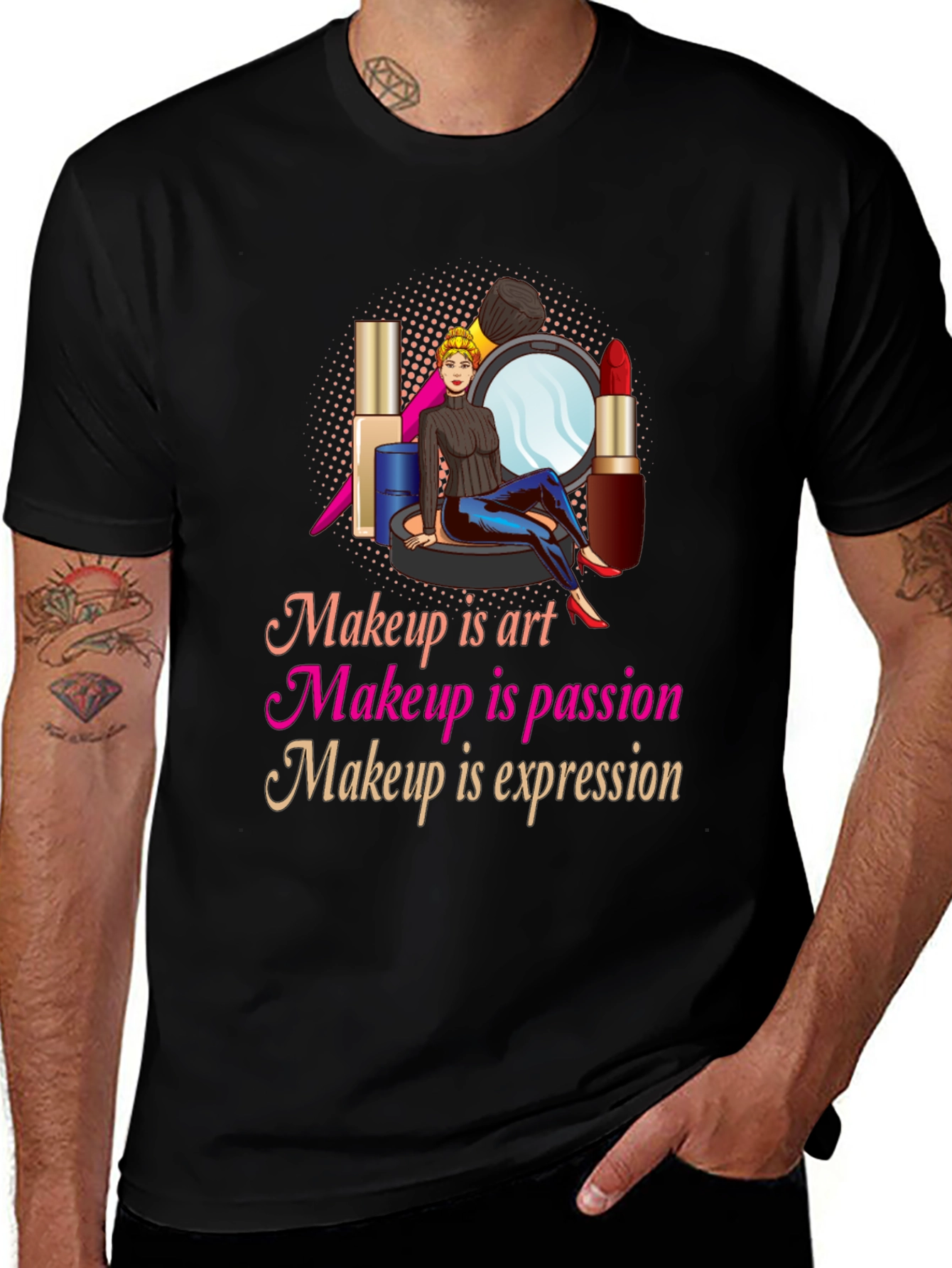 Variant 19 of Makeup Art Passion Expression Graphic T-Shirt
