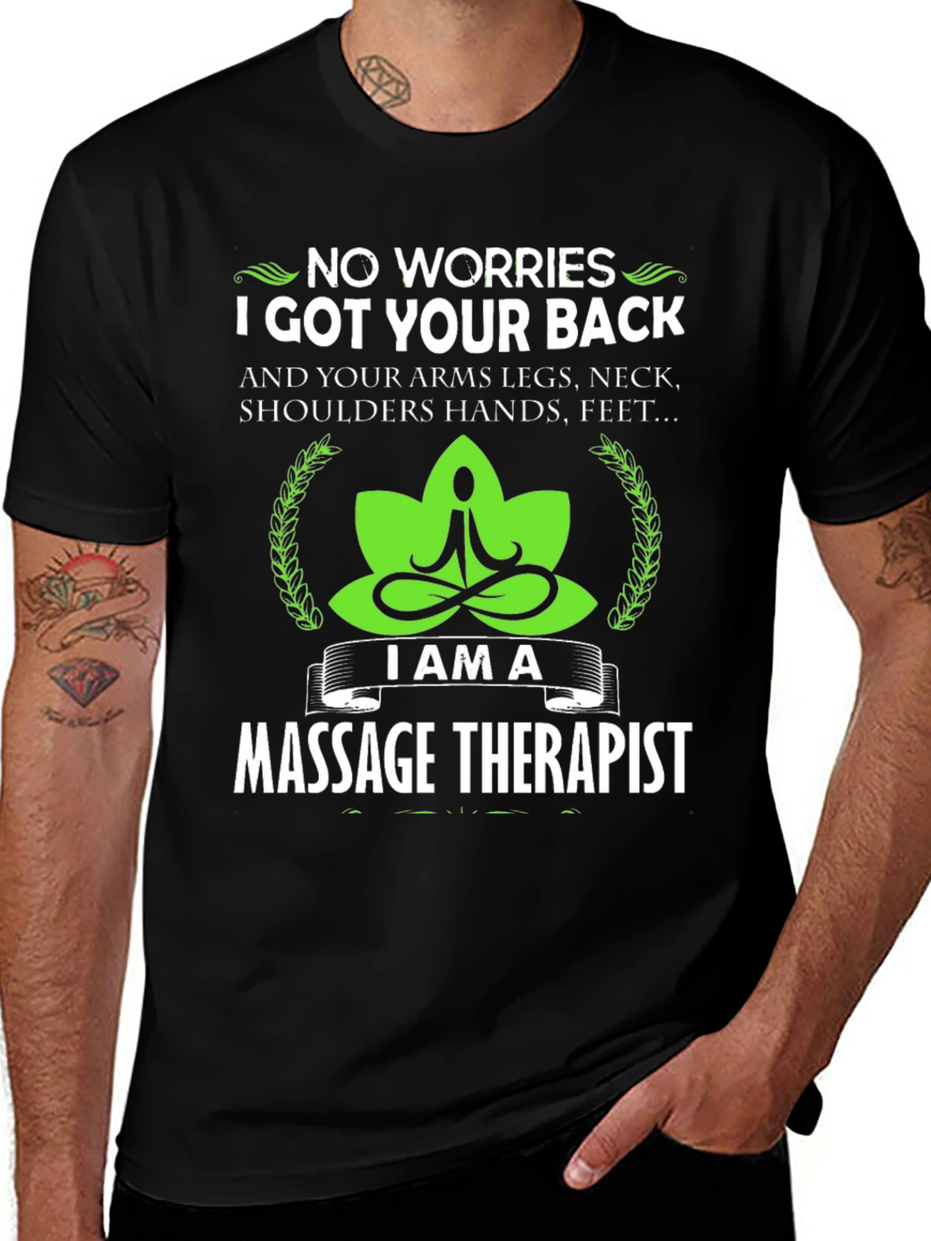 Variant 25 of Massage Therapist T-Shirt - I Got Your Back