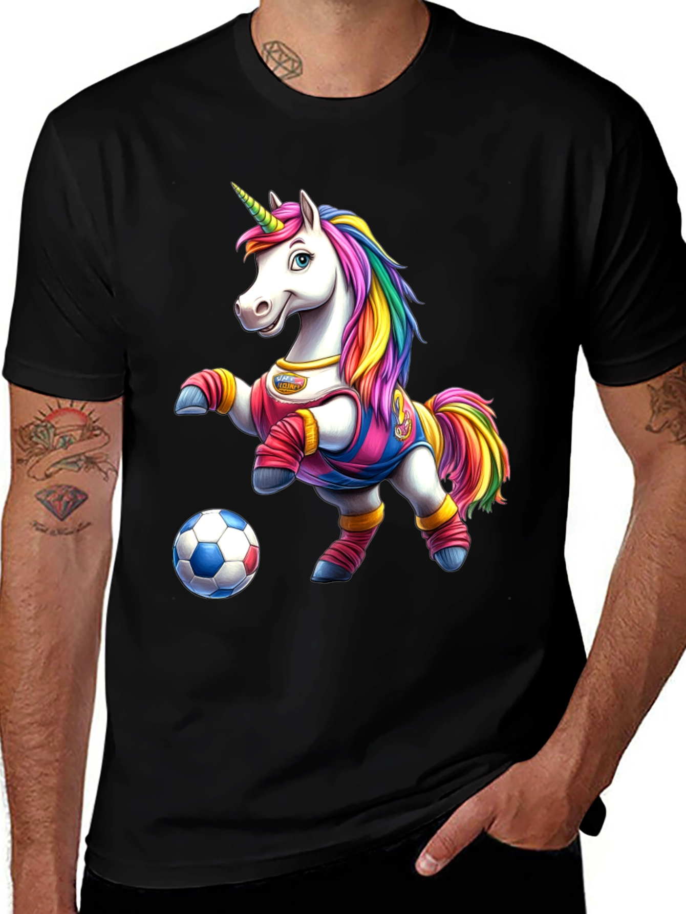 Variant 12 of Unicorn Soccer Player Graphic T-Shirt