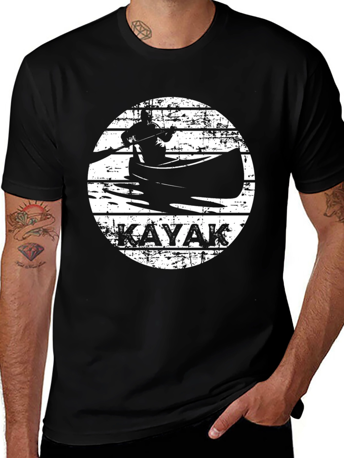 Variant 12 of Kayak T-Shirt: Vintage Style Paddling Tee