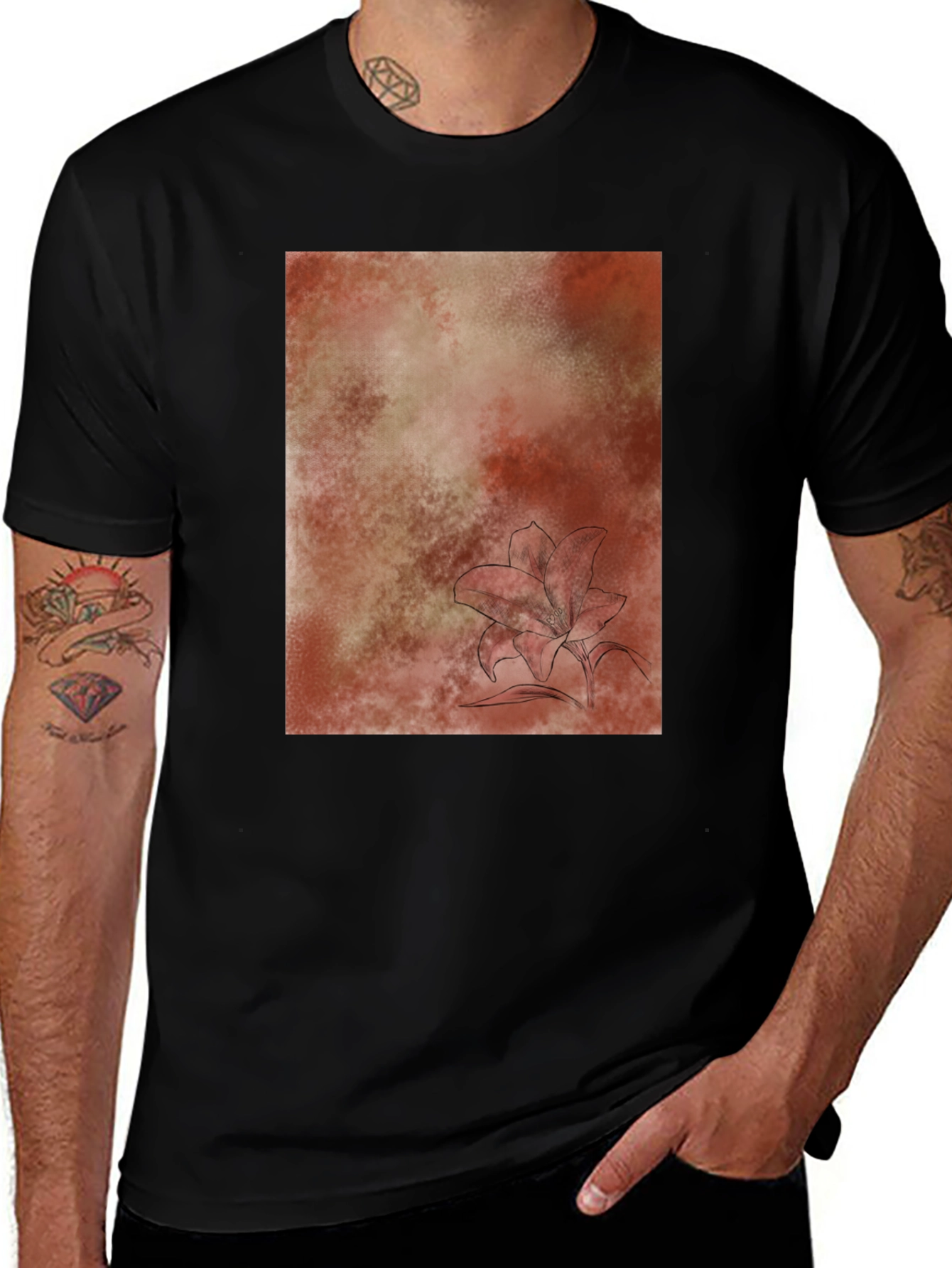 Variant 8 of Abstract Floral T-Shirt - Casual Comfort