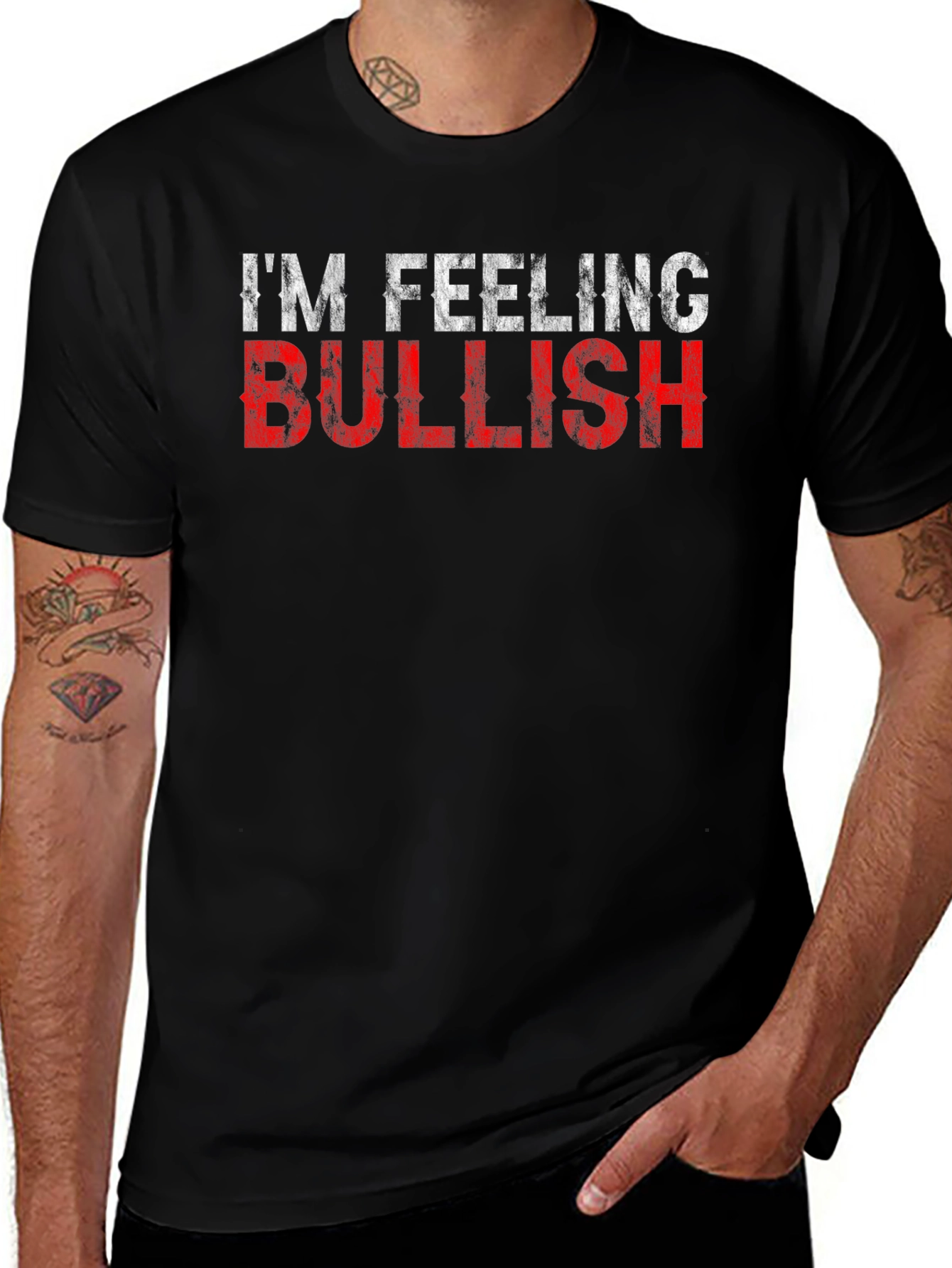 Variant 18 of I'm Feeling Bullish Black Graphic Tee