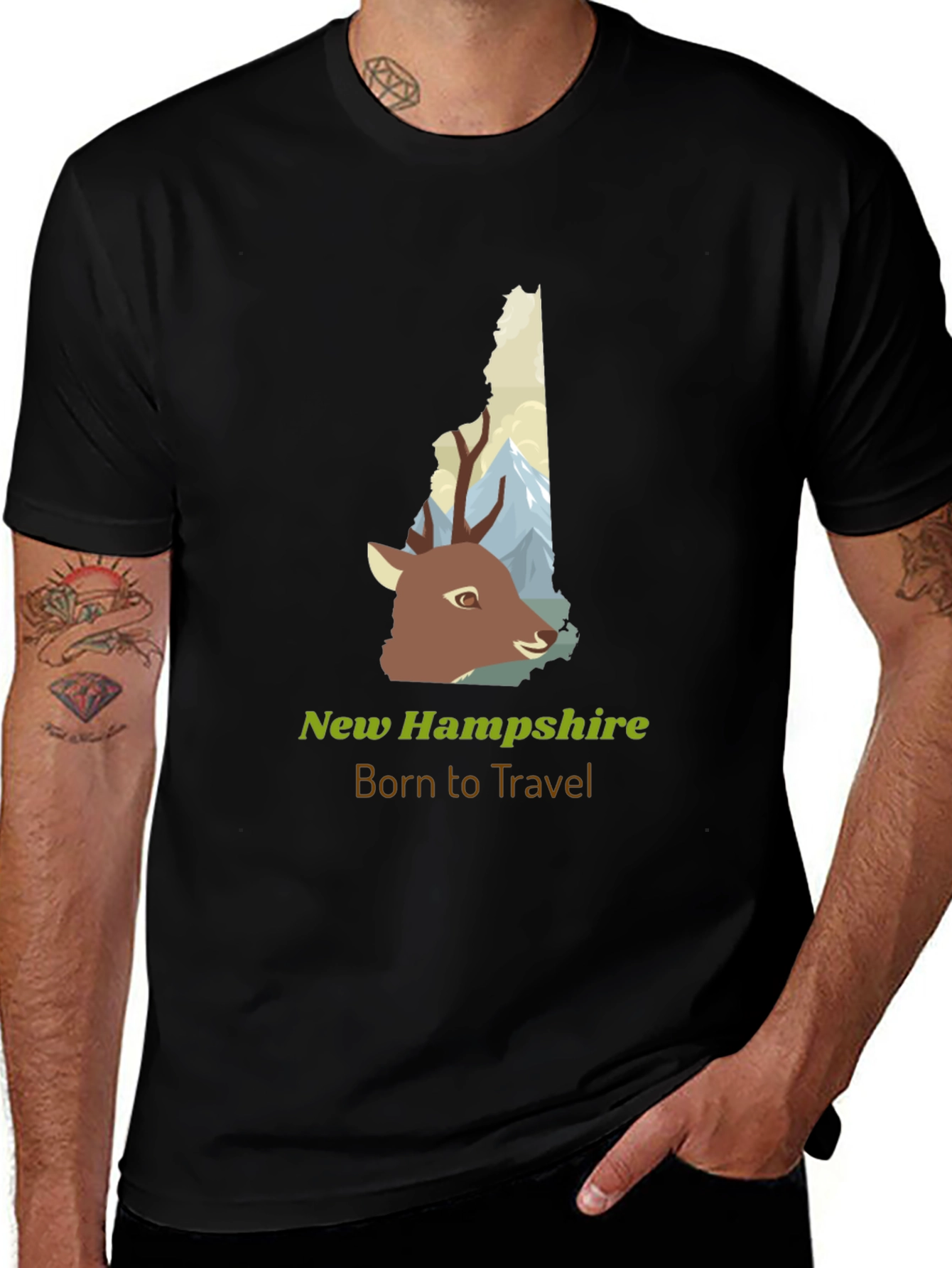 New Hampshire Deer Travel T-Shirt