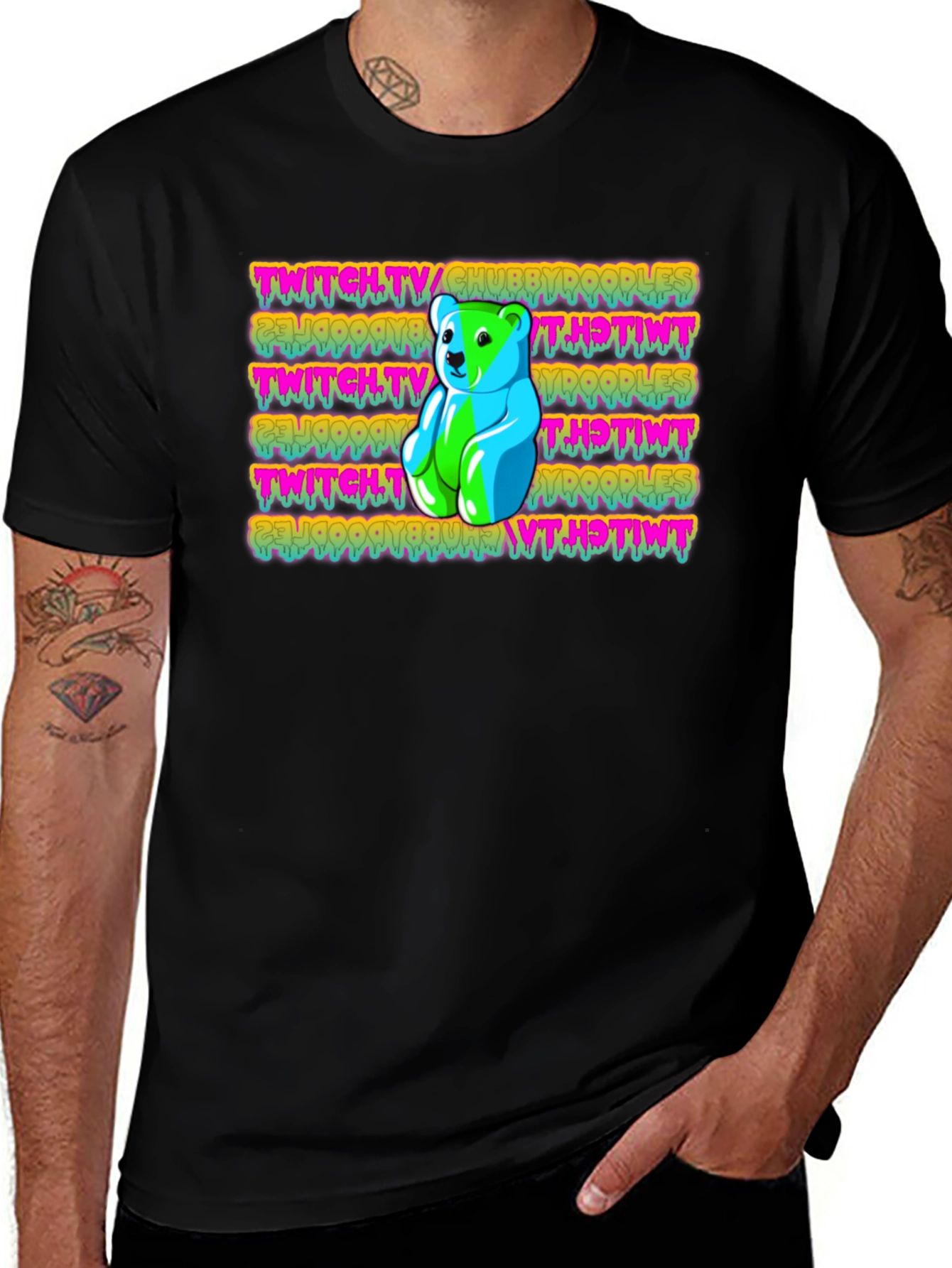 Twitch Chubby Doodles Gummy Bear Graphic Tee