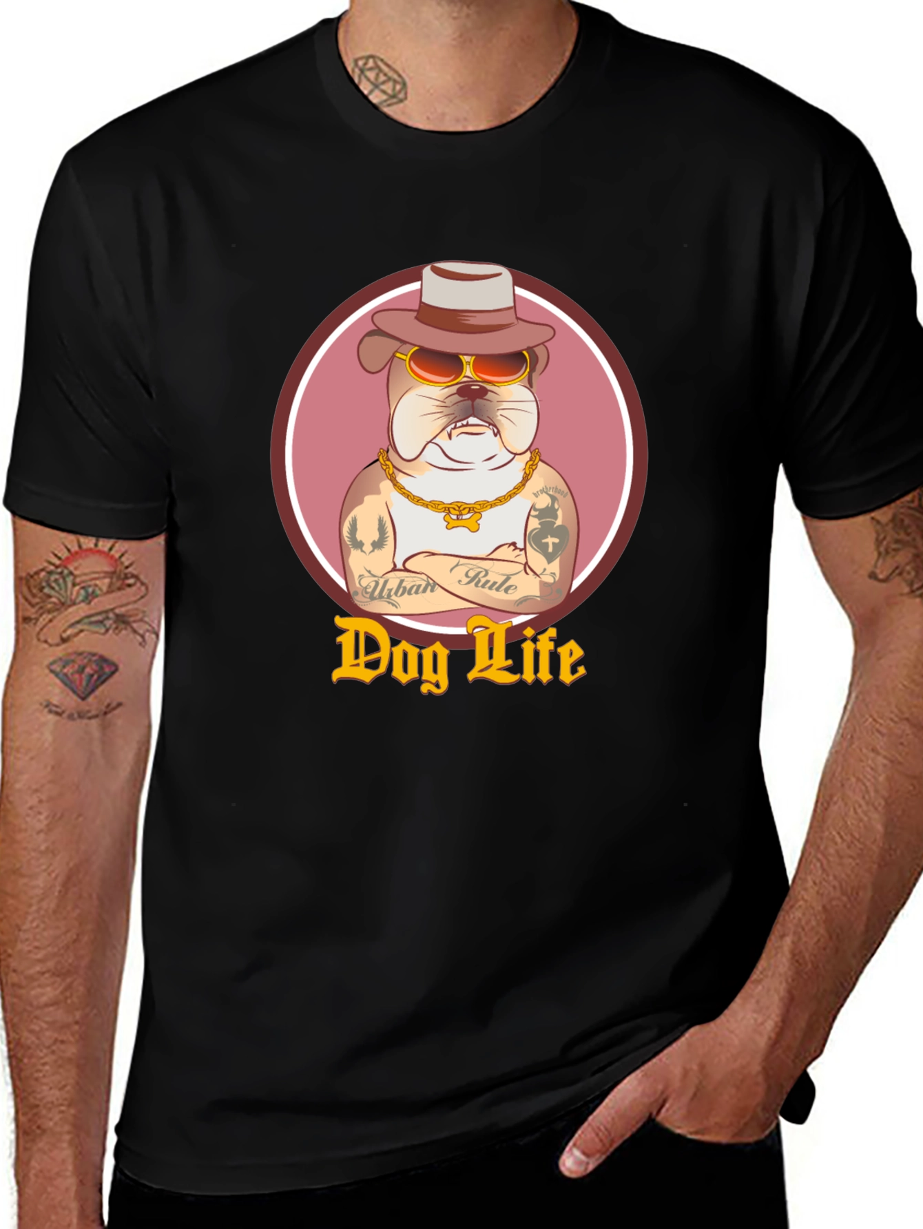 Dog Life T-Shirt - Urban Rule Bulldog Design