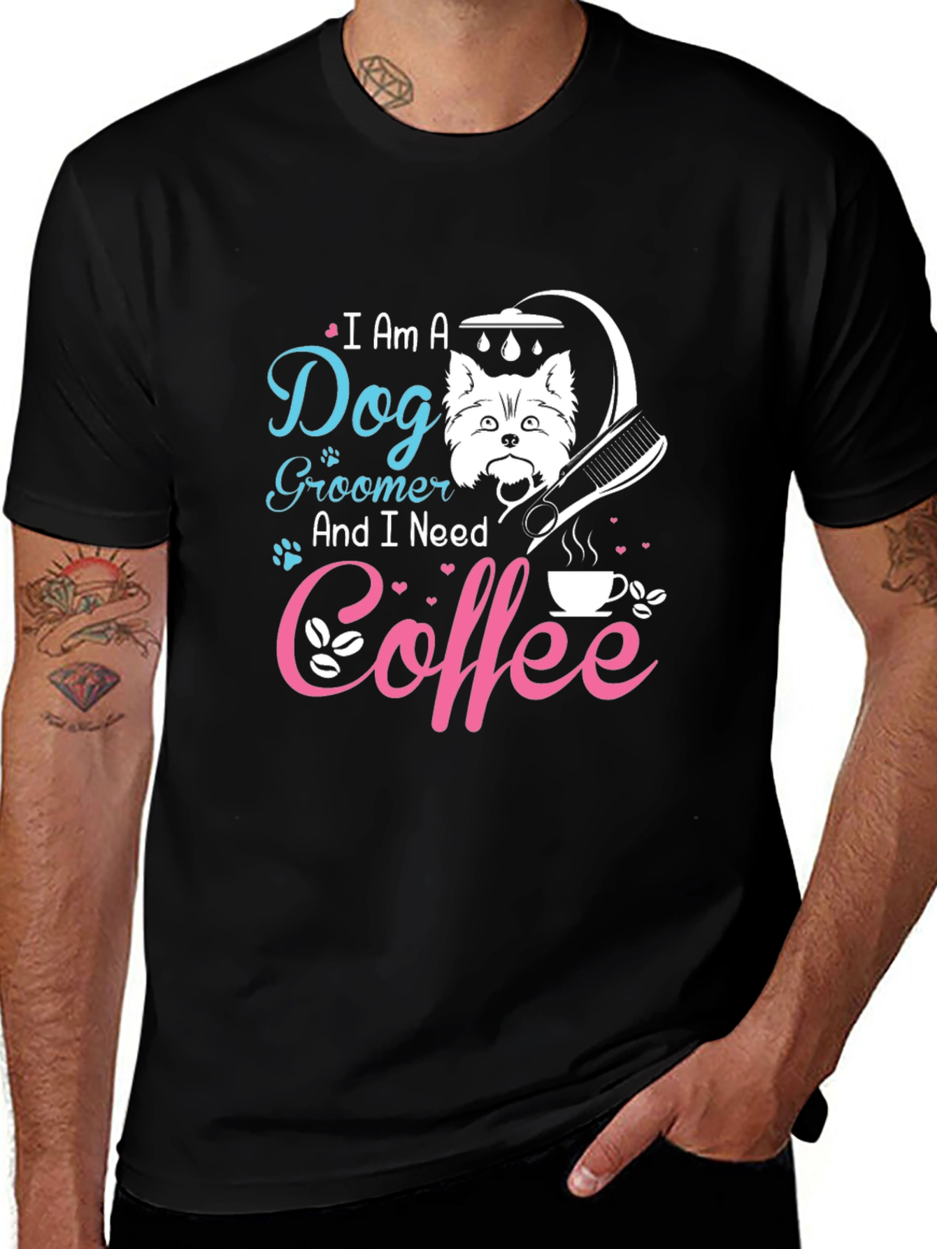 Variant 21 of Dog Groomer Coffee T-Shirt